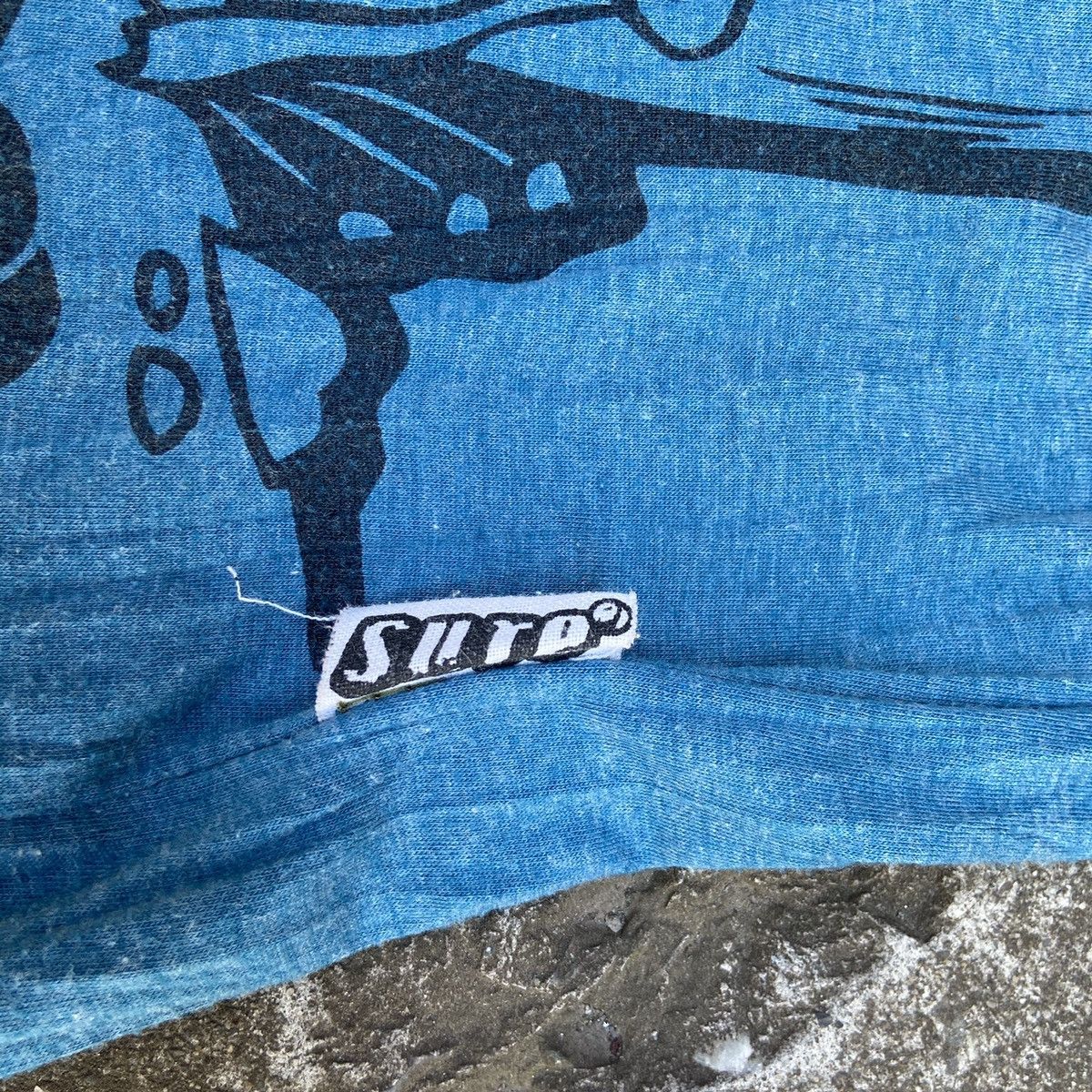 Vintage SURE MAGIC MUSHROOMS by MOON FLOWER OVERPRINTED TEE - № 496 Size US M / EU 48-50 / 2 - 7 Thumbnail