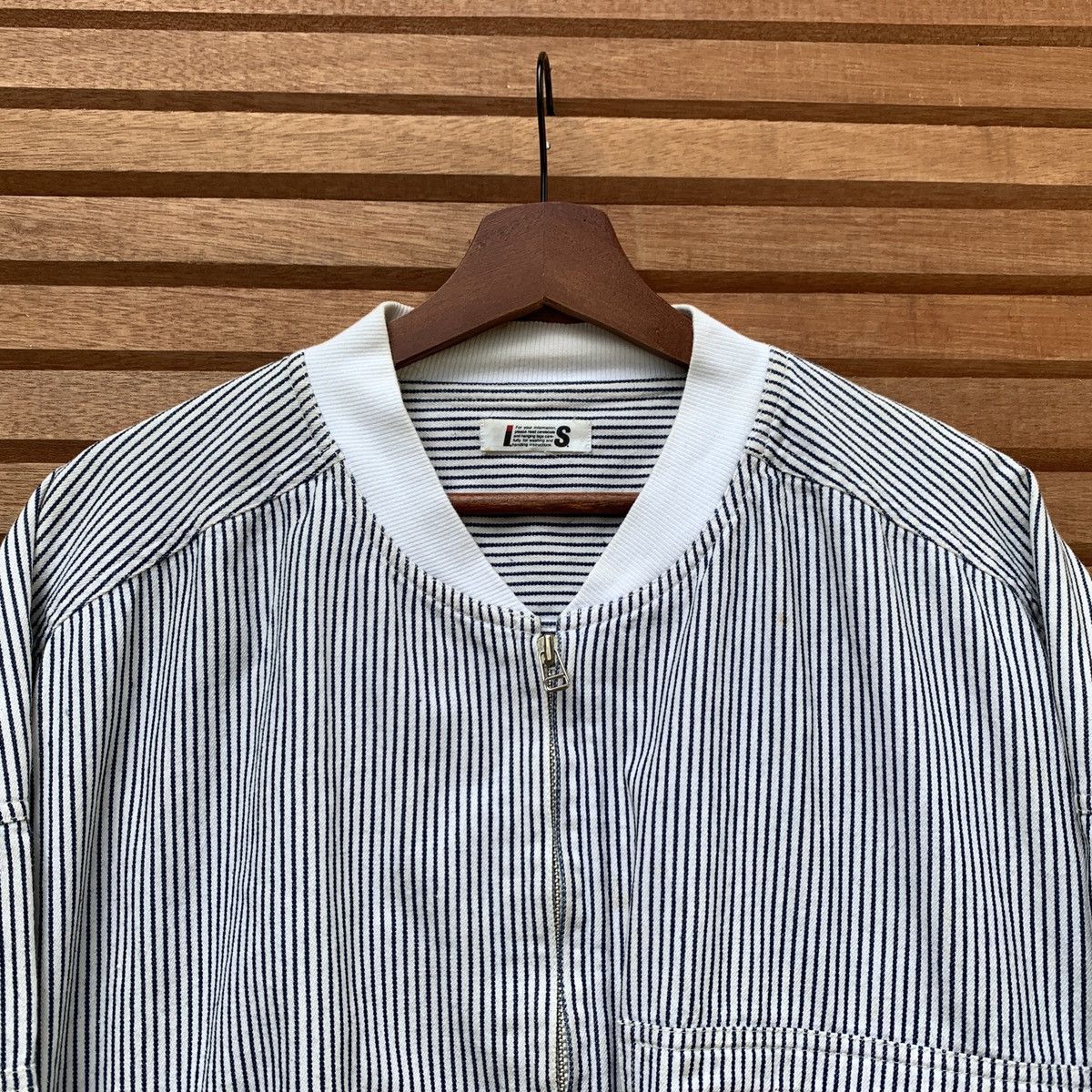Issey Miyake ISSEY SPORT I.S MA-1 BOMBER VINTAGE STRIPED COTTON JACKET Size US M / EU 48-50 / 2 - 4 Thumbnail