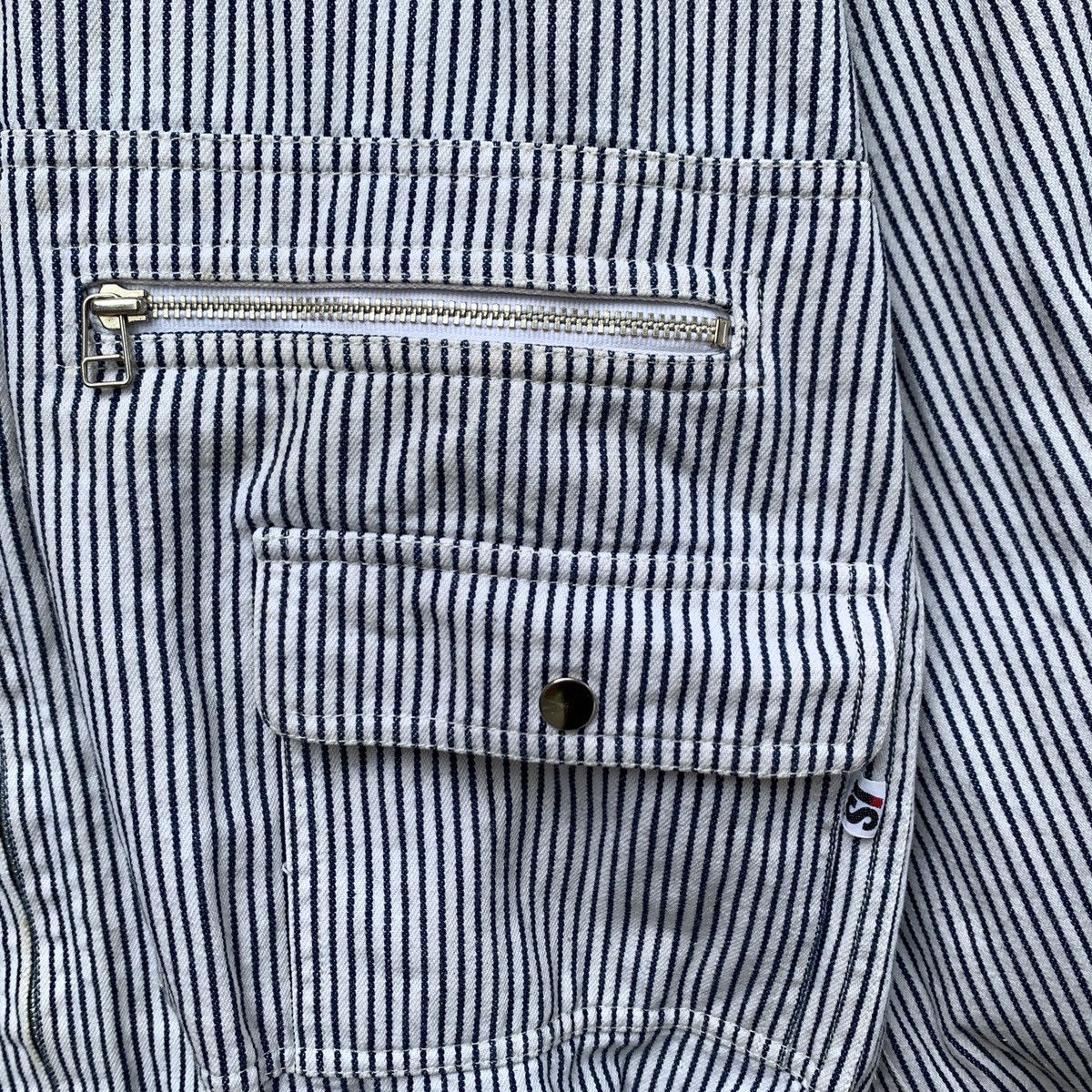 Issey Miyake ISSEY SPORT I.S MA-1 BOMBER VINTAGE STRIPED COTTON JACKET Size US M / EU 48-50 / 2 - 7 Thumbnail