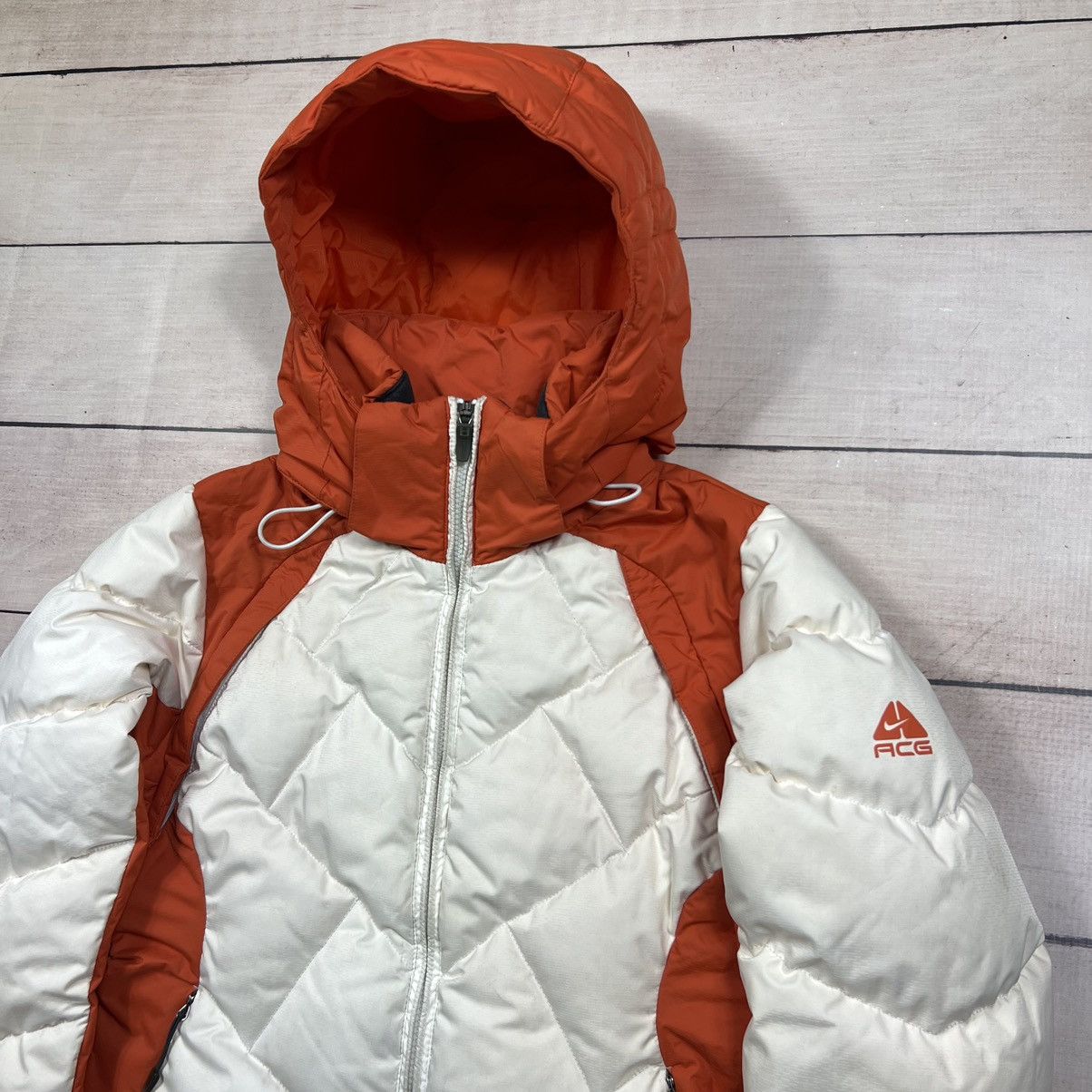 Nike × Nike ACG Orange Nike ACG Puffer Down Jacket Big Logo Ski Size S / US 4 / IT 40 - 3 Thumbnail