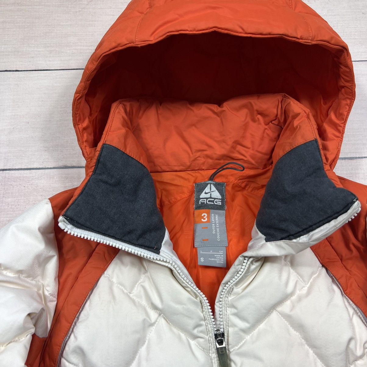 Nike × Nike ACG Orange Nike ACG Puffer Down Jacket Big Logo Ski Size S / US 4 / IT 40 - 4 Thumbnail