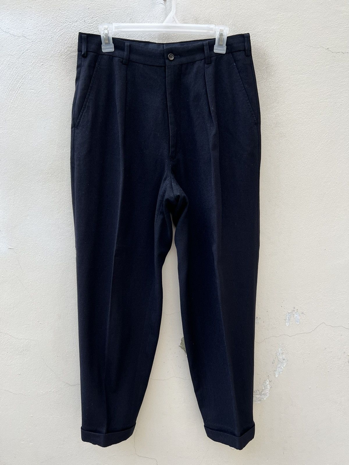 Comme des Garcons Homme Plus Archive 1988 CDGHP Dark Blue Wool Baggy Trouser Pant Size US 30 / EU 46 - 6 Thumbnail