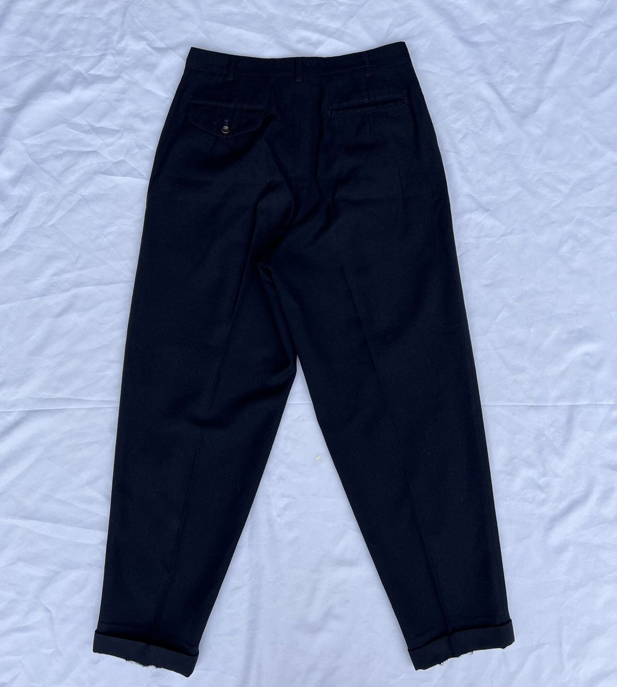 Comme des Garcons Homme Plus Archive 1988 CDGHP Dark Blue Wool Baggy Trouser Pant Size US 30 / EU 46 - 5 Thumbnail