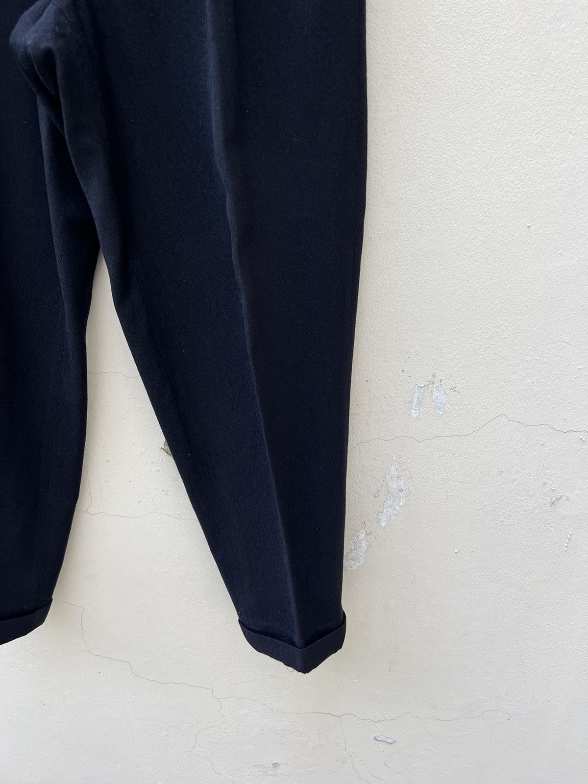 Comme des Garcons Homme Plus Archive 1988 CDGHP Dark Blue Wool Baggy Trouser Pant Size US 30 / EU 46 - 14 Thumbnail