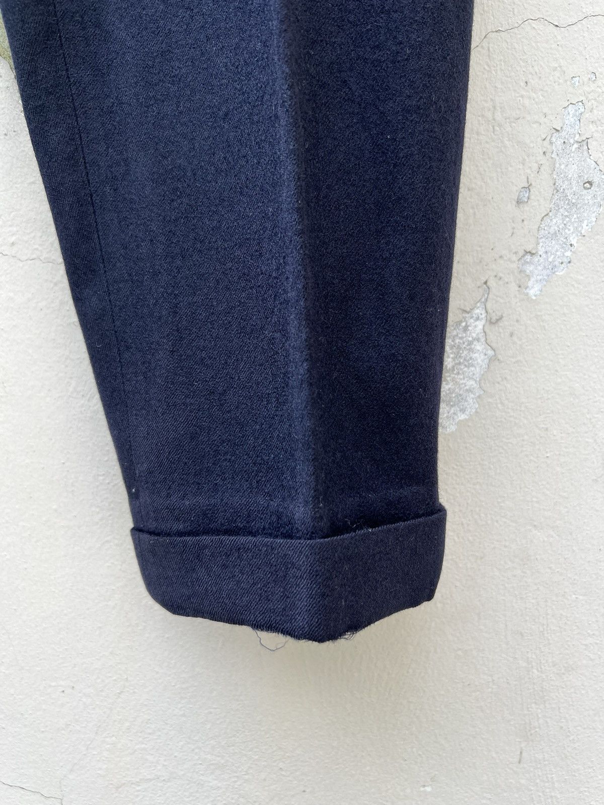 Comme des Garcons Homme Plus Archive 1988 CDGHP Dark Blue Wool Baggy Trouser Pant Size US 30 / EU 46 - 15 Thumbnail