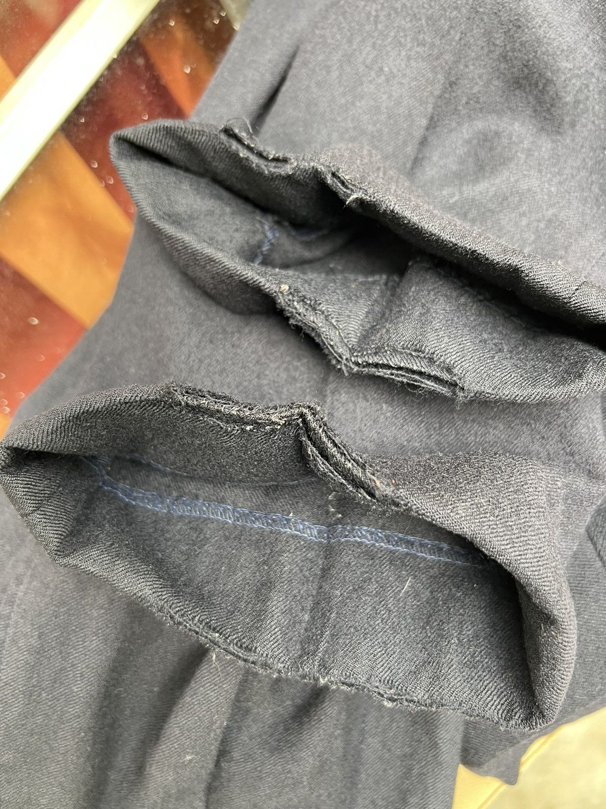Comme des Garcons Homme Plus Archive 1988 CDGHP Dark Blue Wool Baggy Trouser Pant Size US 30 / EU 46 - 23 Thumbnail