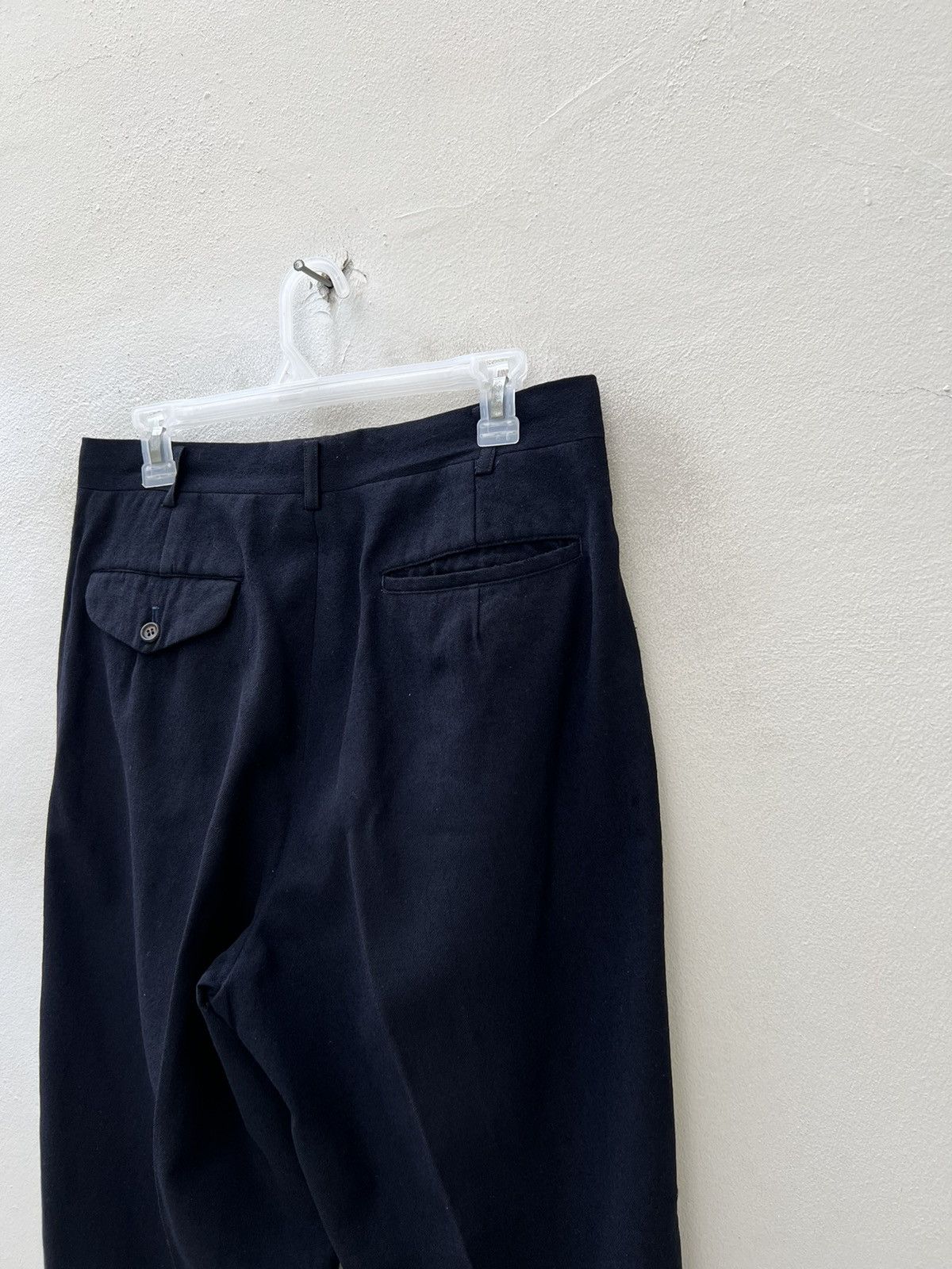 Comme des Garcons Homme Plus Archive 1988 CDGHP Dark Blue Wool Baggy Trouser Pant Size US 30 / EU 46 - 19 Thumbnail