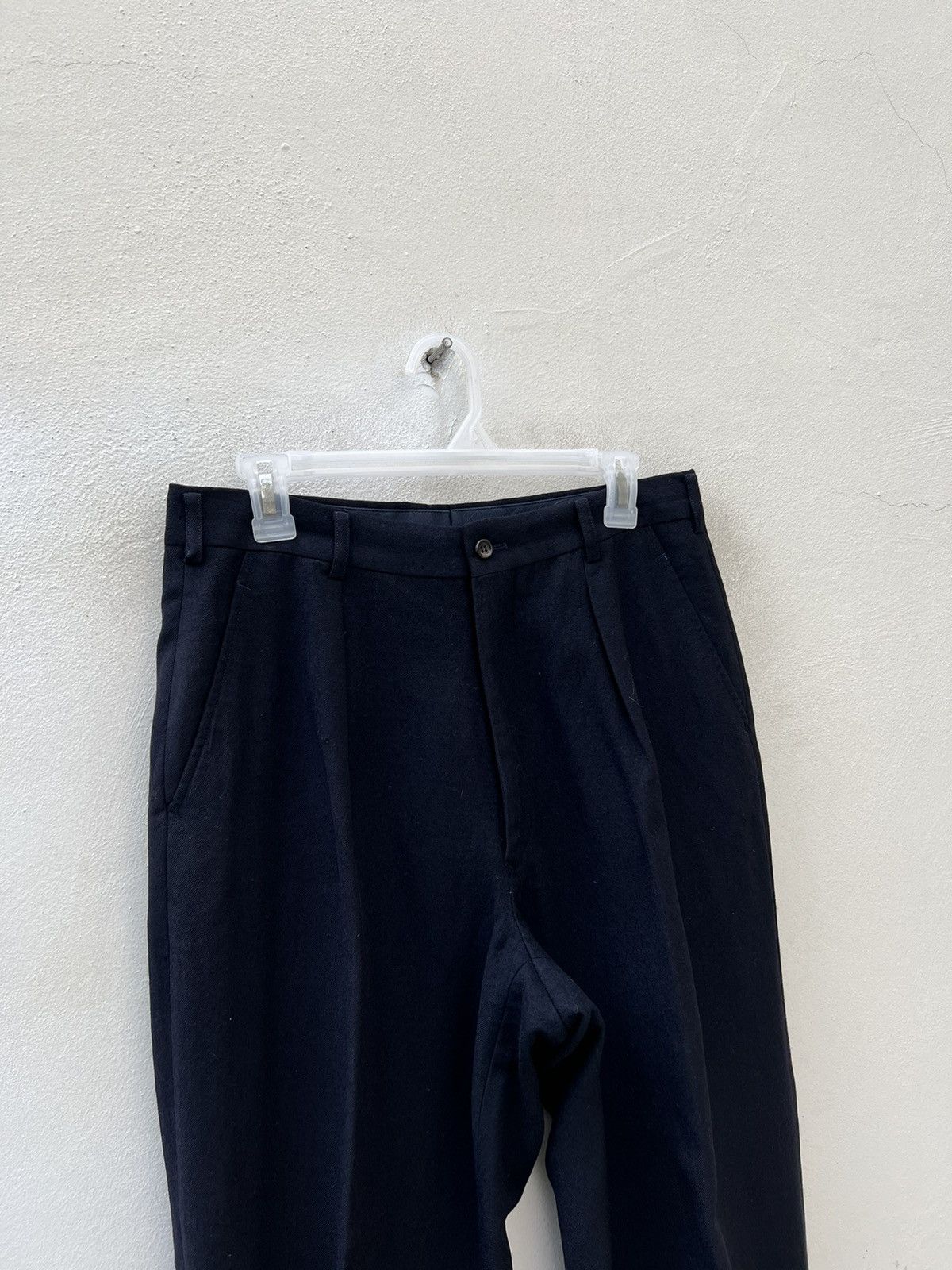 Comme des Garcons Homme Plus Archive 1988 CDGHP Dark Blue Wool Baggy Trouser Pant Size US 30 / EU 46 - 7 Thumbnail