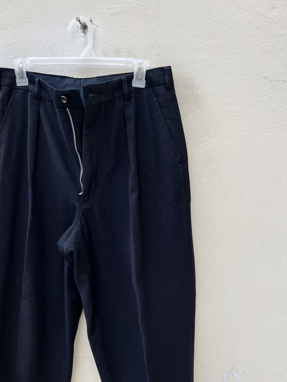 Comme des Garcons Homme Plus Archive 1988 CDGHP Dark Blue Wool Baggy Trouser Pant Size US 30 / EU 46 - 13 Thumbnail