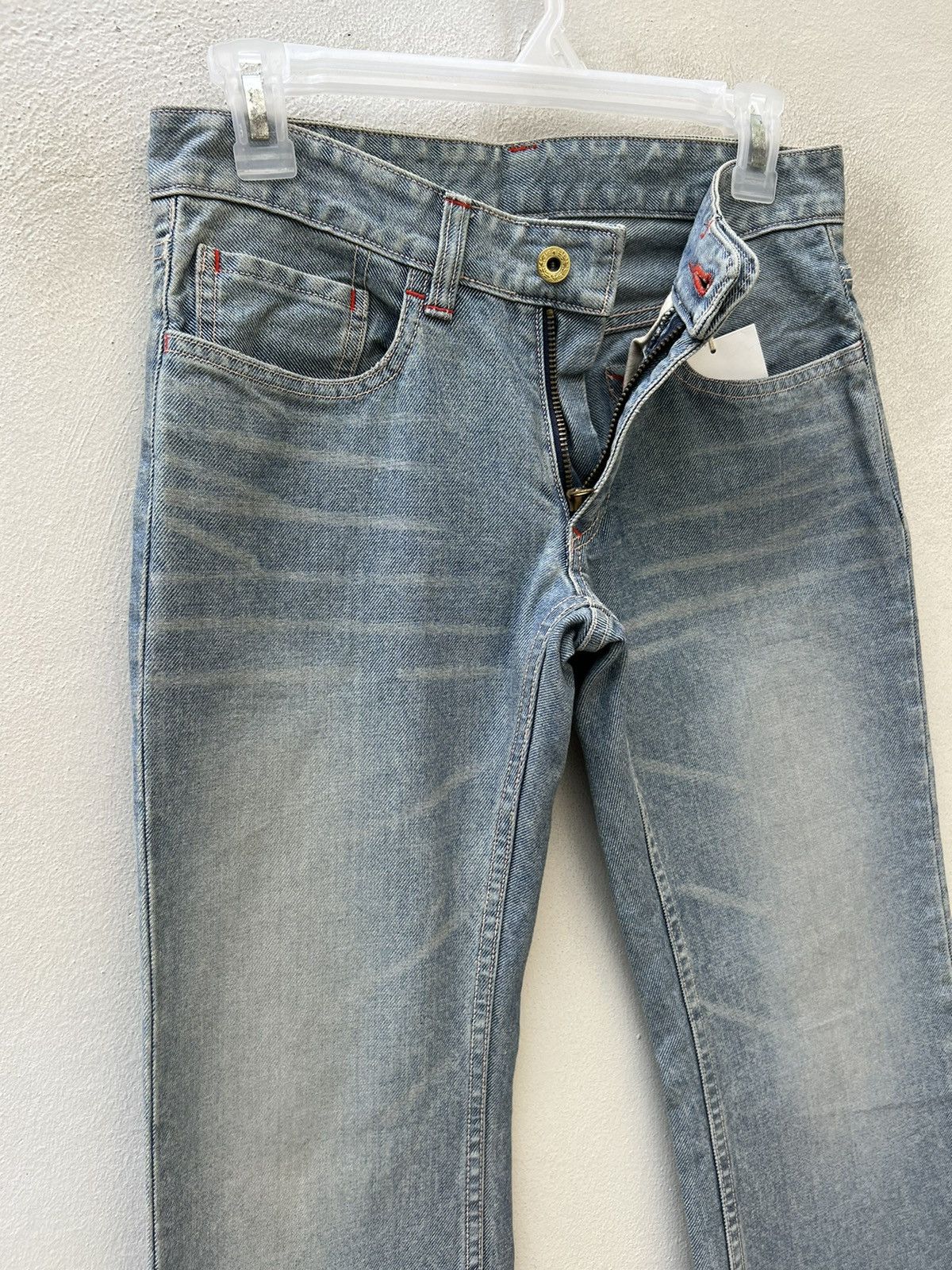 Vintage NWT A Brand Made in Japan Mud Wash Denim Straight Leg Jeans Size US 28 / EU 44 - 8 Thumbnail