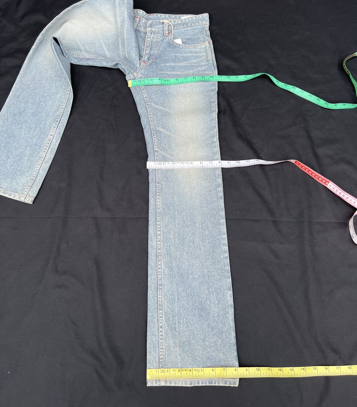Vintage NWT A Brand Made in Japan Mud Wash Denim Straight Leg Jeans Size US 28 / EU 44 - 3 Thumbnail