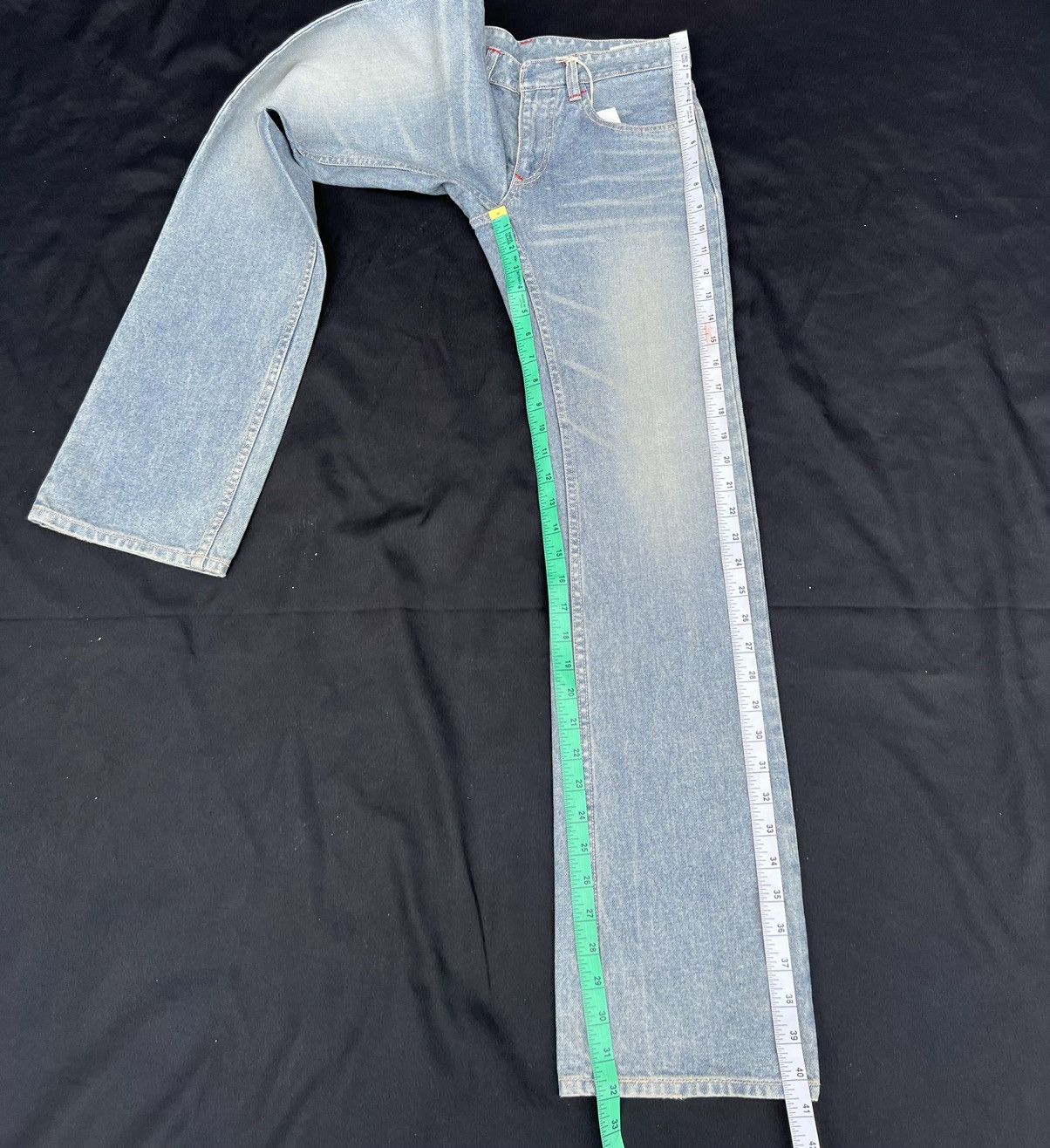 Vintage NWT A Brand Made in Japan Mud Wash Denim Straight Leg Jeans Size US 28 / EU 44 - 4 Thumbnail