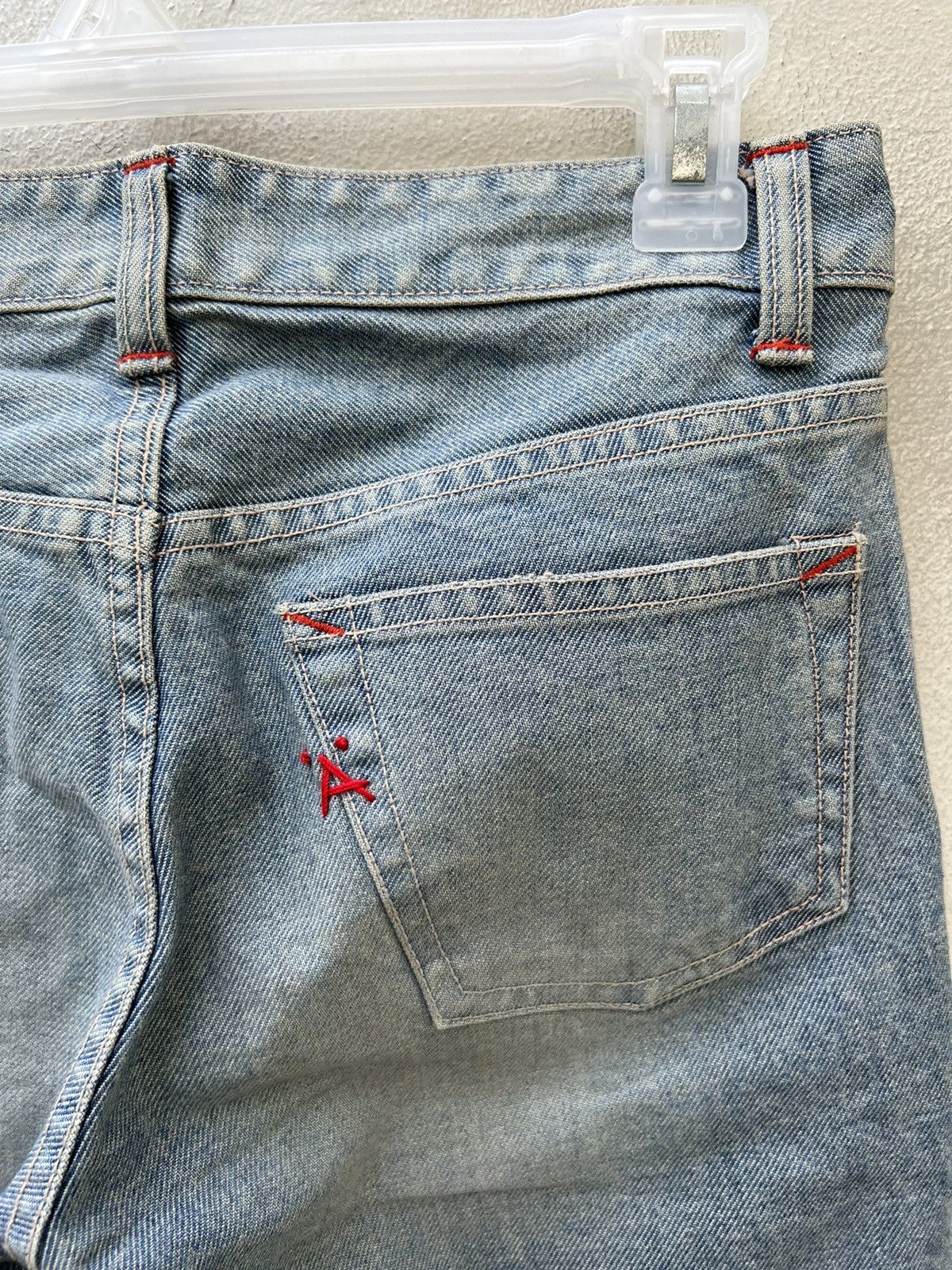 Vintage NWT A Brand Made in Japan Mud Wash Denim Straight Leg Jeans Size US 28 / EU 44 - 19 Thumbnail