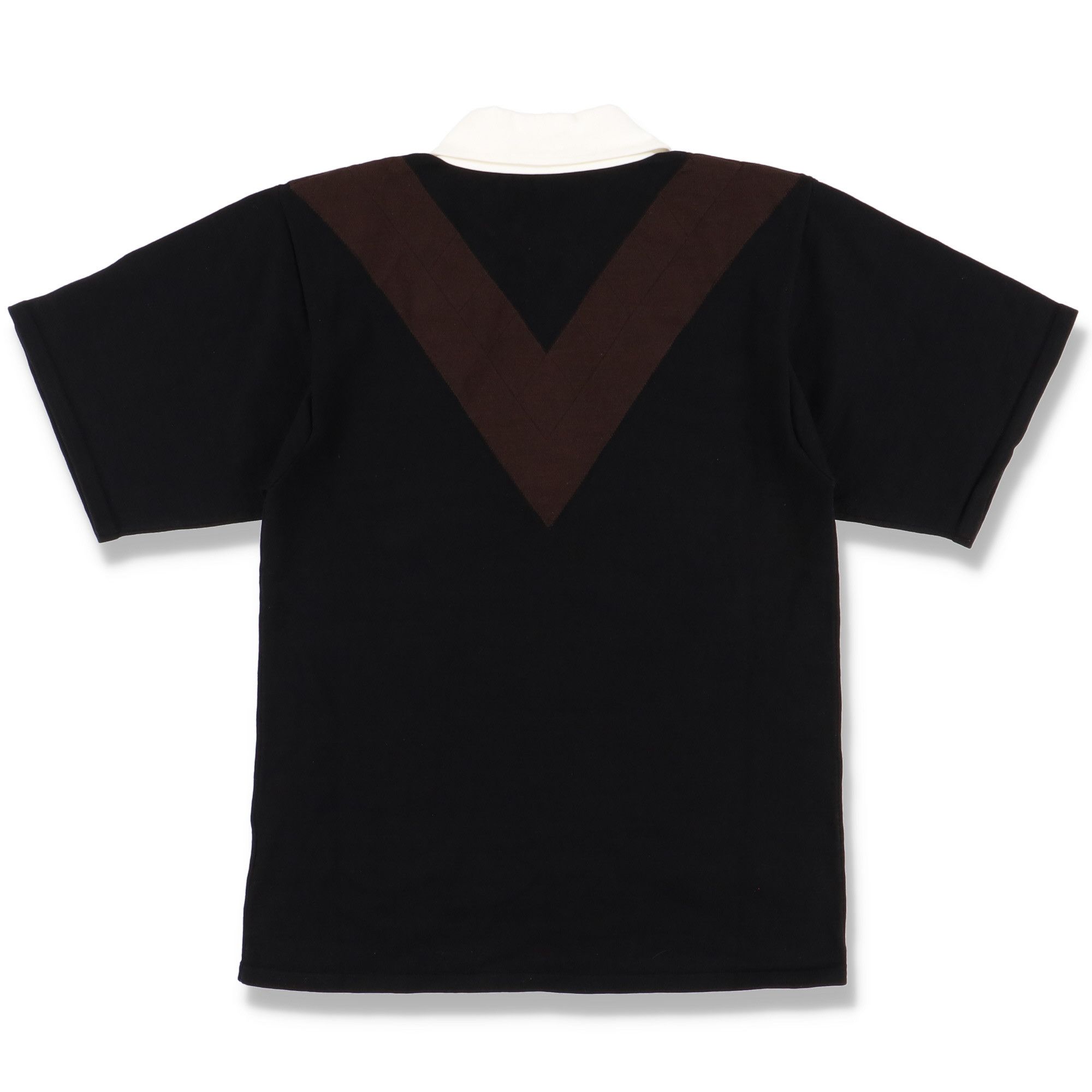 Bottega Veneta Black and Brown Chevron Panel Polo Size XS / US 0-2 / IT 36-38 - 10 Thumbnail