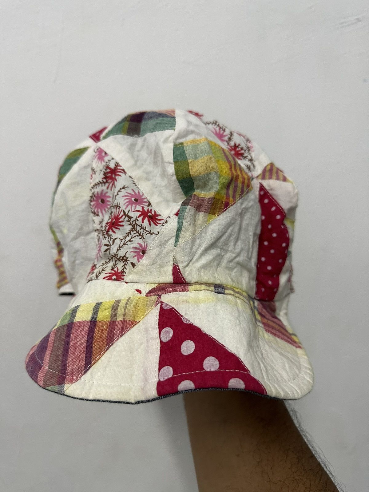 Japanese Brand × Vintage 🔥Vintage🔥 Vibe Japan Patchwork Hat Size ONE SIZE - 5 Thumbnail
