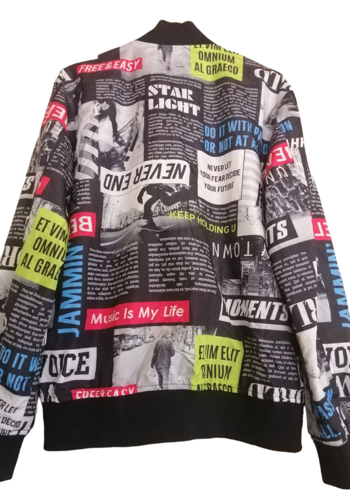 Japanese Brand Magazine Printed Design Reversible Bomber Jacket Size US M / EU 48-50 / 2 - 7 Thumbnail