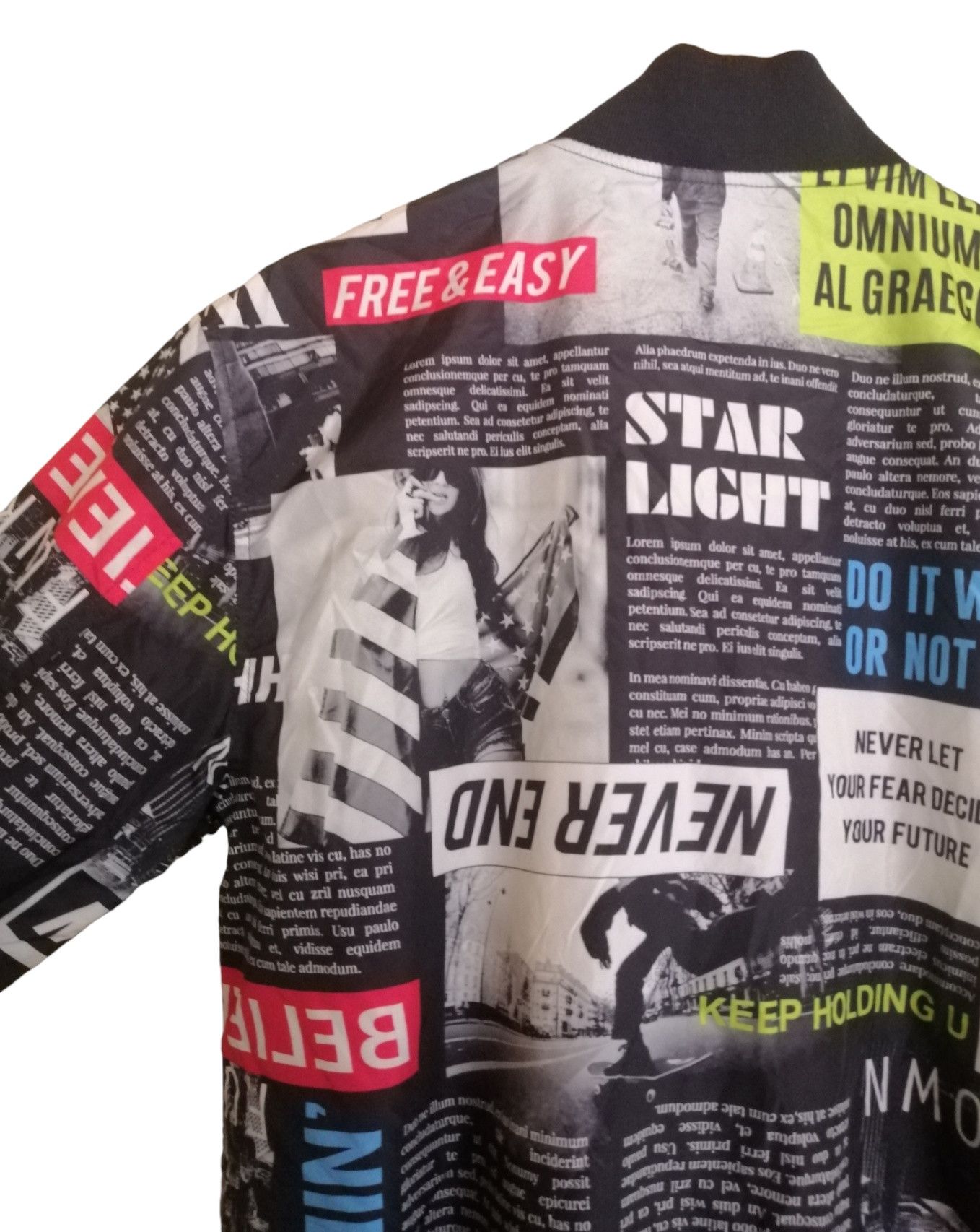 Japanese Brand Magazine Printed Design Reversible Bomber Jacket Size US M / EU 48-50 / 2 - 8 Thumbnail