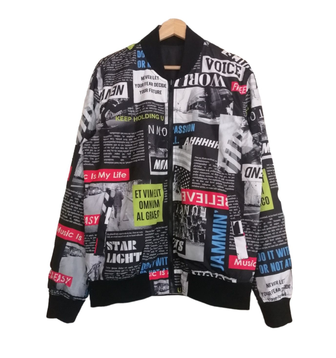 Japanese Brand Magazine Printed Design Reversible Bomber Jacket Size US M / EU 48-50 / 2 - 2 Thumbnail