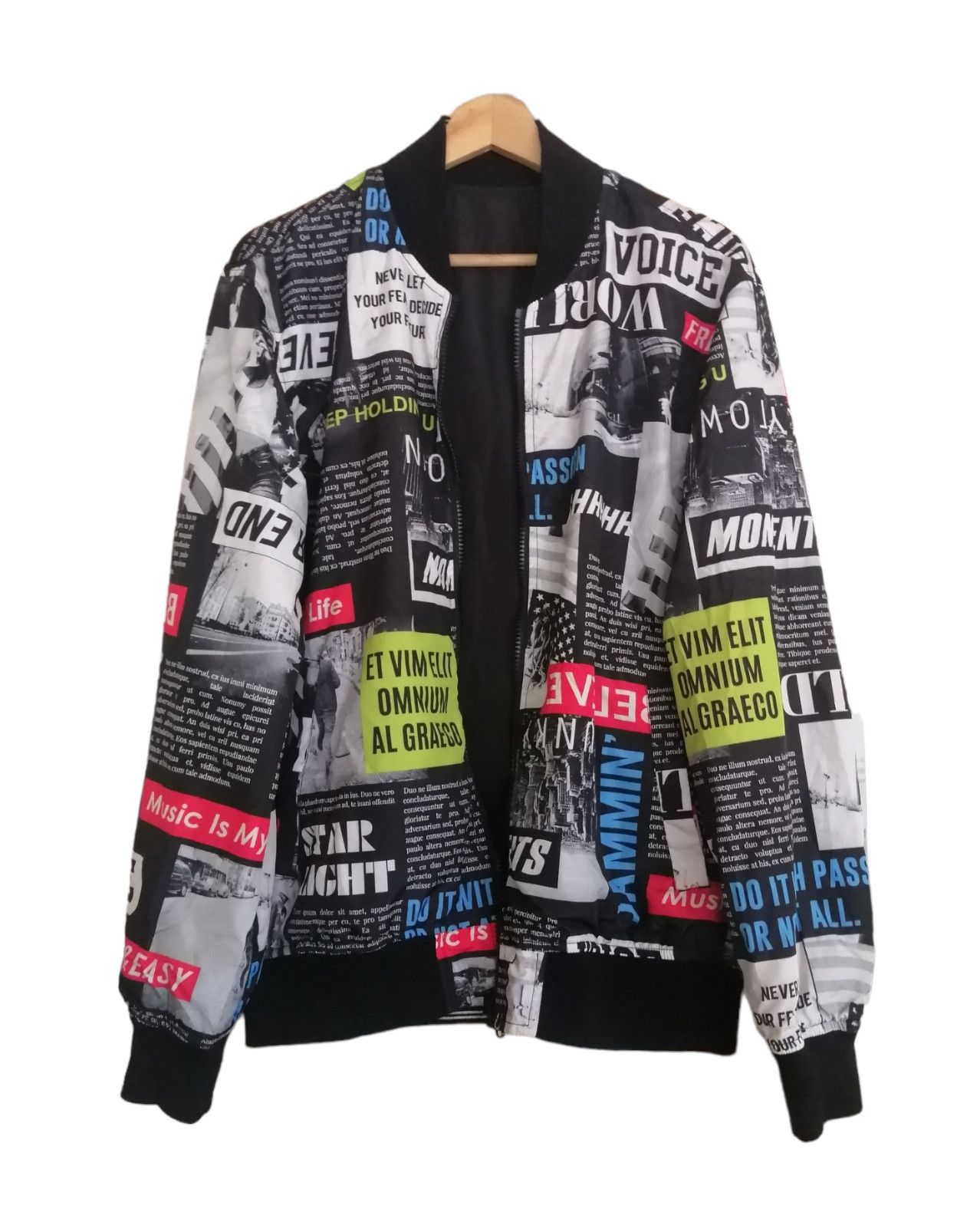 Japanese Brand Magazine Printed Design Reversible Bomber Jacket Size US M / EU 48-50 / 2 - 10 Thumbnail