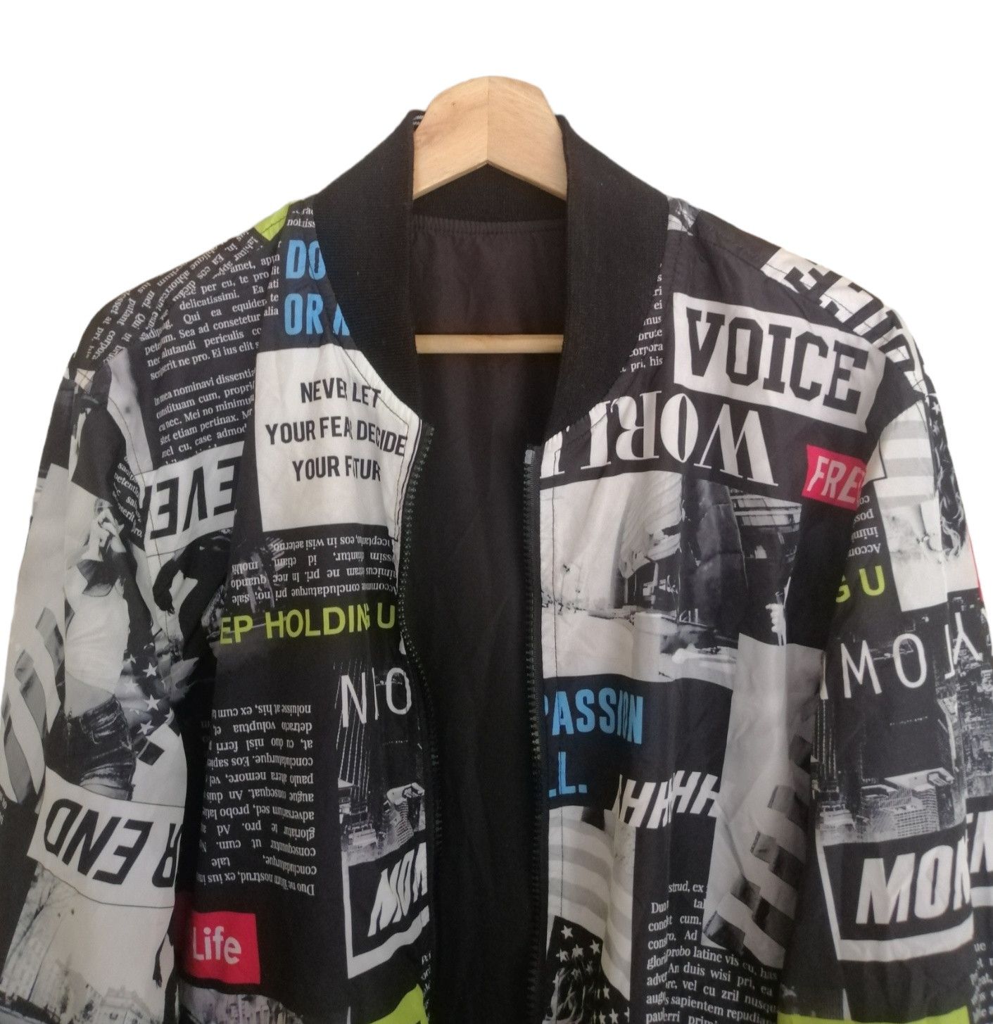 Japanese Brand Magazine Printed Design Reversible Bomber Jacket Size US M / EU 48-50 / 2 - 11 Thumbnail