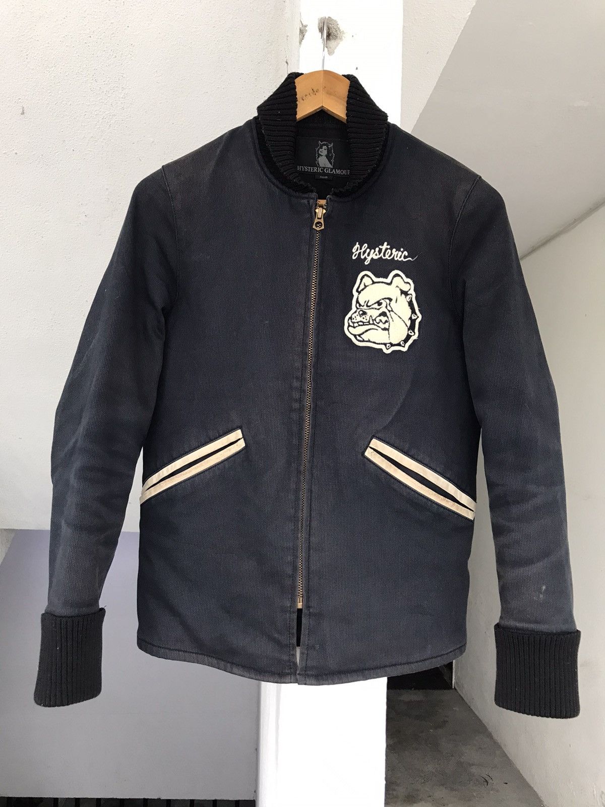 Hysteric Glamour Hysteric Glamour faded Bulldog Jacket | Grailed