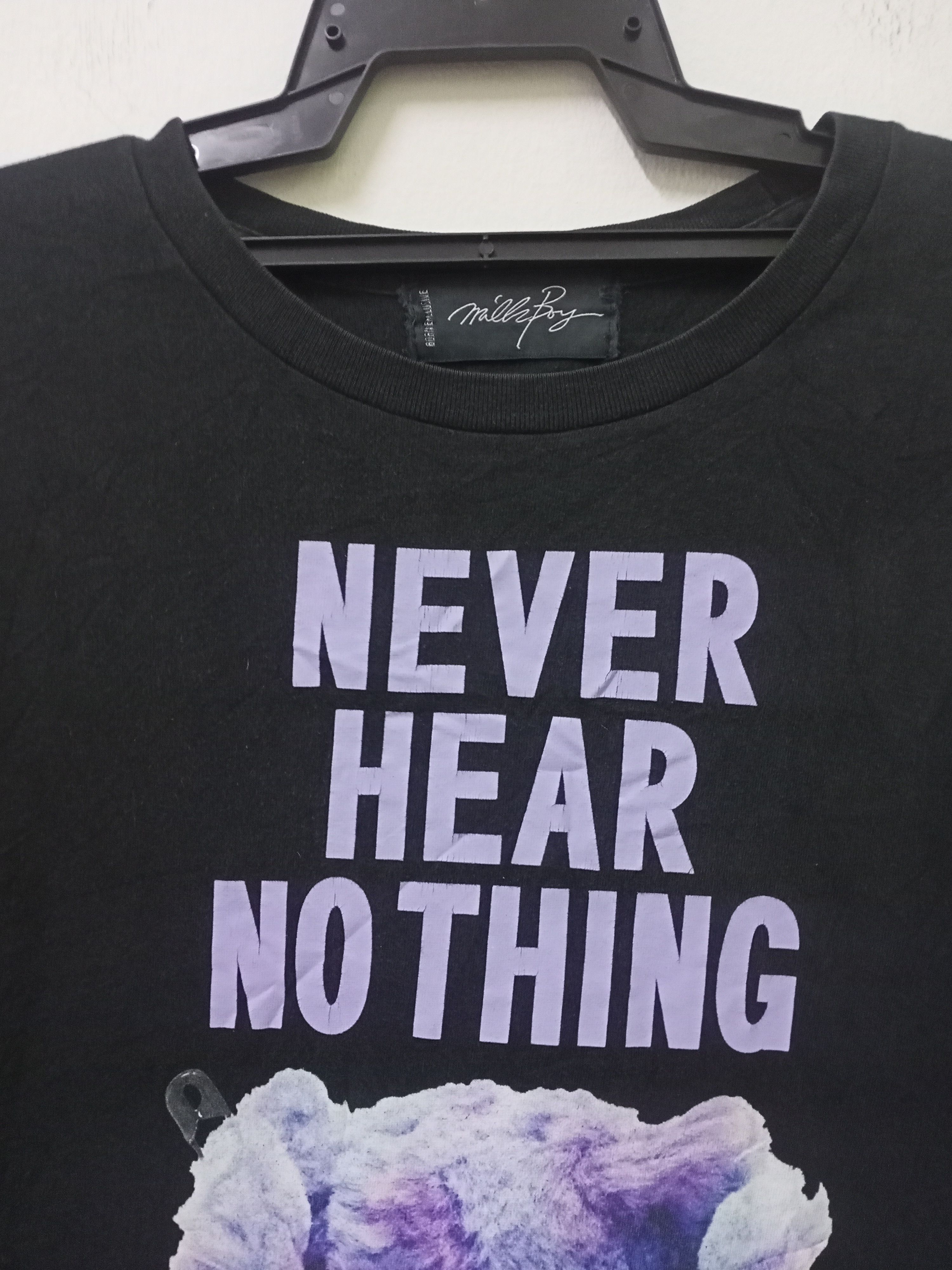 Japanese Brand Milk Boy Never Hear Nothing T- shirt Size US XL / EU 56 / 4 - 3 Thumbnail