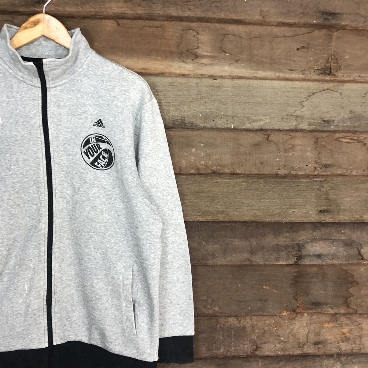 Adidas Adidas sportwear basketball Grey Sweater #341B Size US L / EU 52-54 / 3 - 5 Thumbnail
