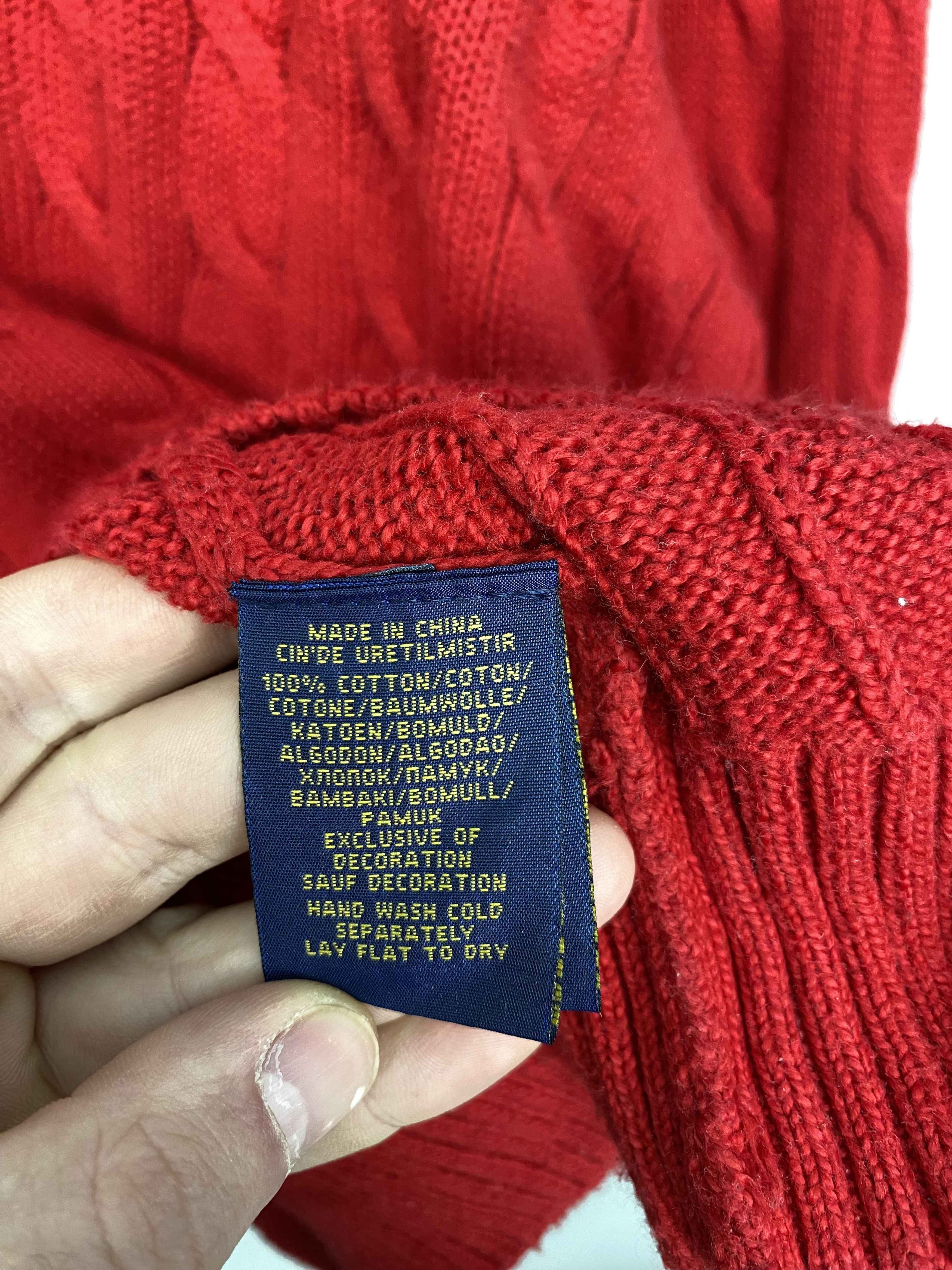 Polo Ralph Lauren Polo Ralph Lauren Knit Crewneck Textured Red Sweaters Size US XXL / EU 58 / 5 - 7 Thumbnail
