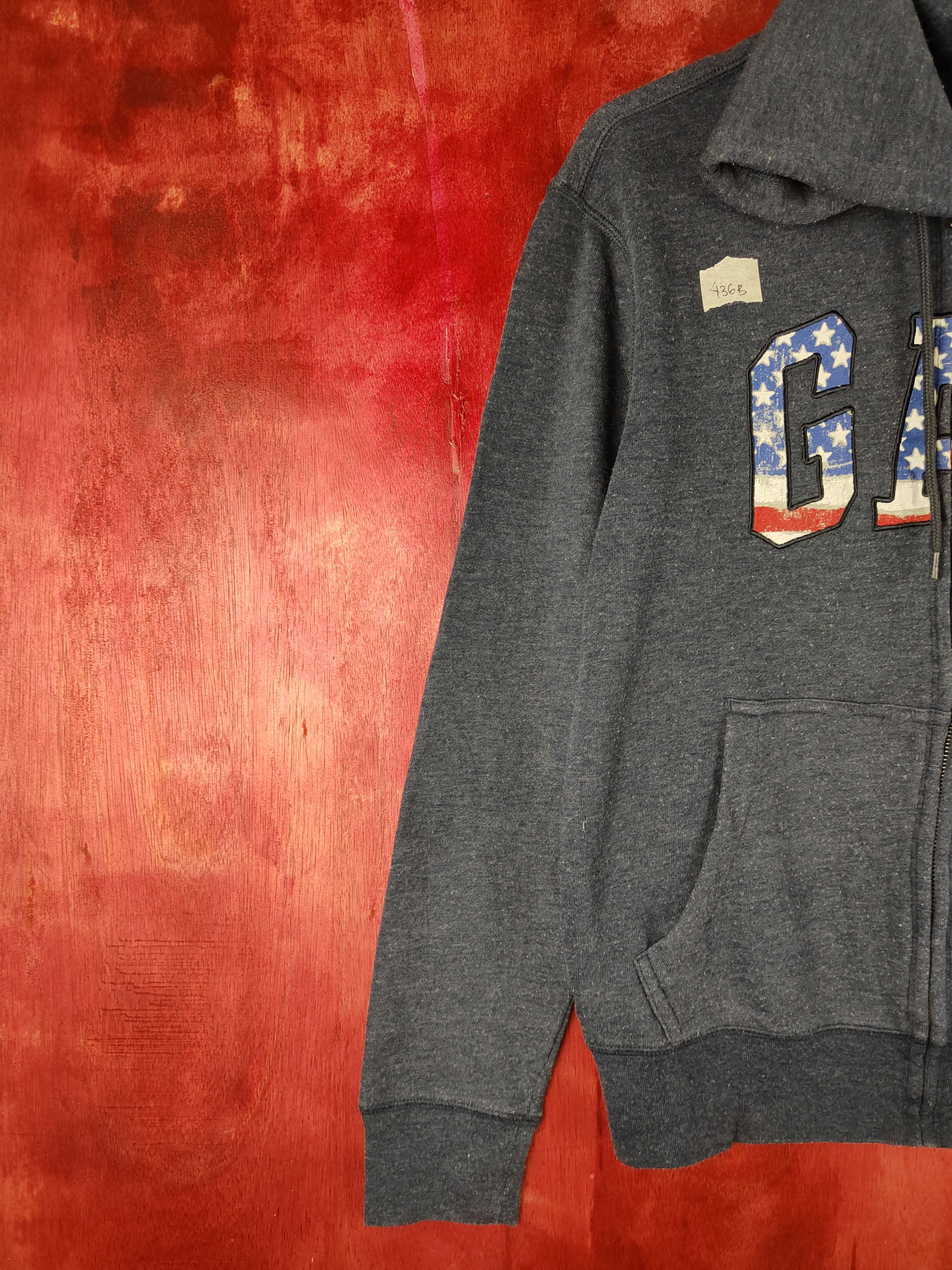 Gap × Japanese Brand GAP american flag Dark Blue Hoodie Sweater #436B Size US S / EU 44-46 / 1 - 3 Thumbnail