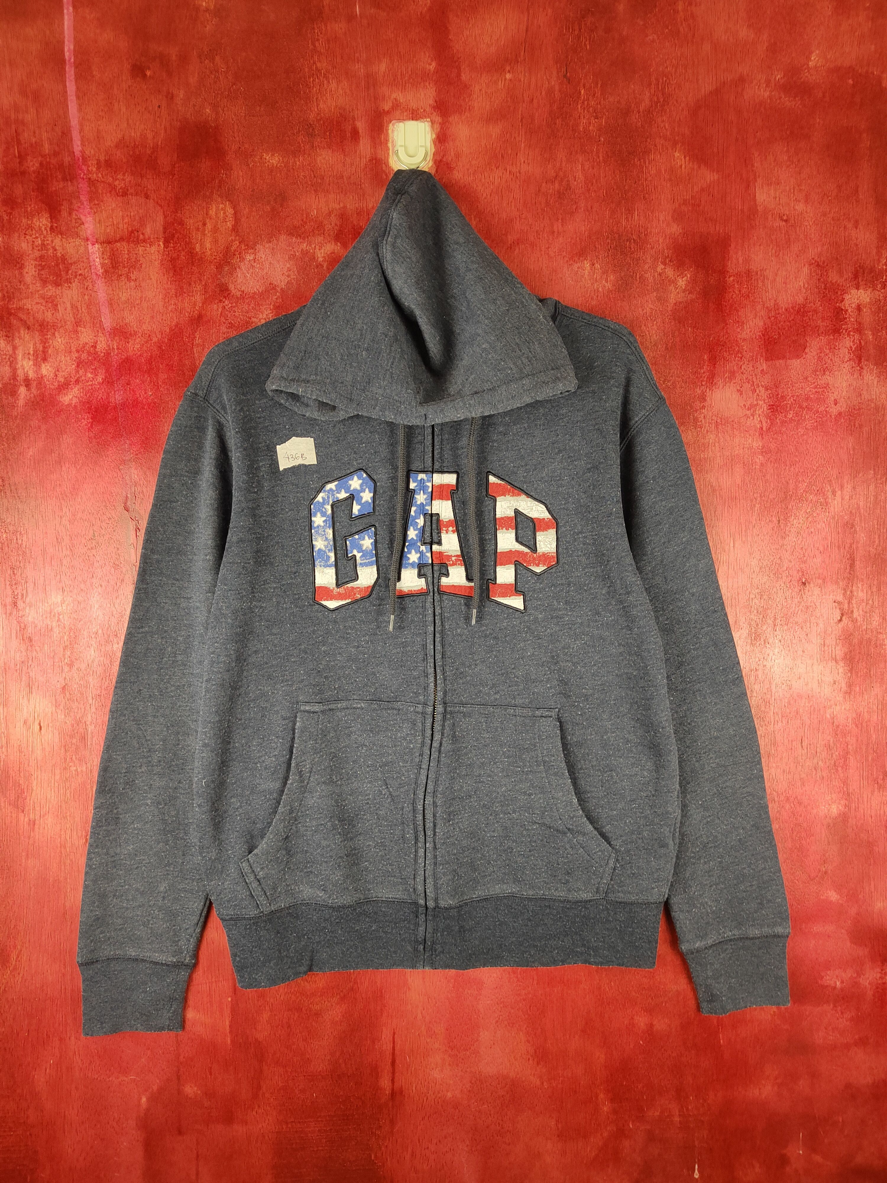 GAP american flag Dark Blue Hoodie Sweater #436B