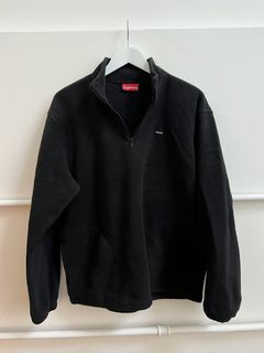 Supreme Polartec Half Zip Pullover Black | Grailed