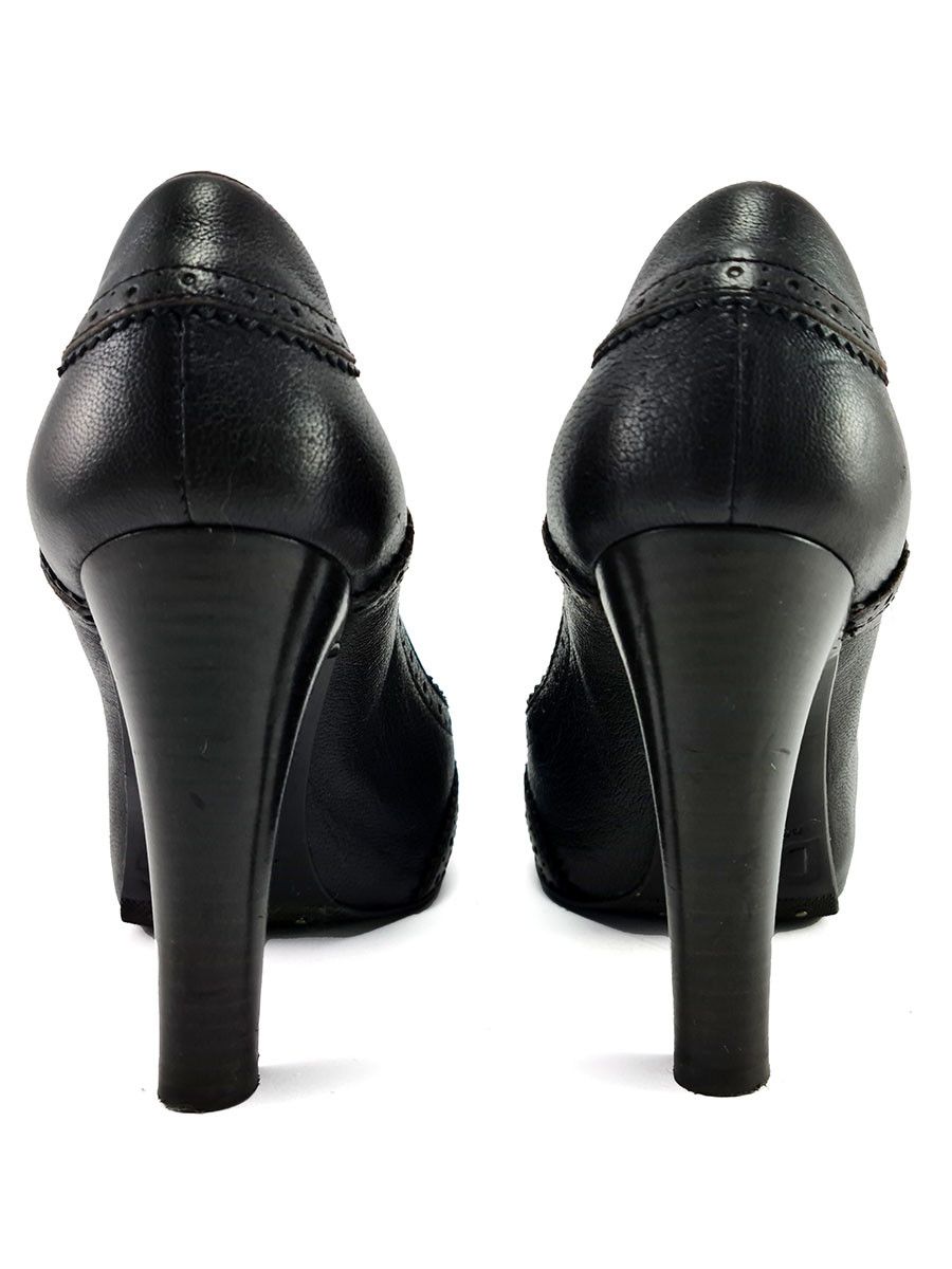 Dolce & Gabbana D&G Brown Leather High Heels Pumps Women’s Size US 5 EU 35 Size US 5 / IT 35 - 6 Thumbnail