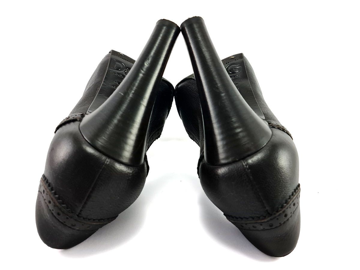Dolce & Gabbana D&G Brown Leather High Heels Pumps Women’s Size US 5 EU 35 Size US 5 / IT 35 - 7 Thumbnail