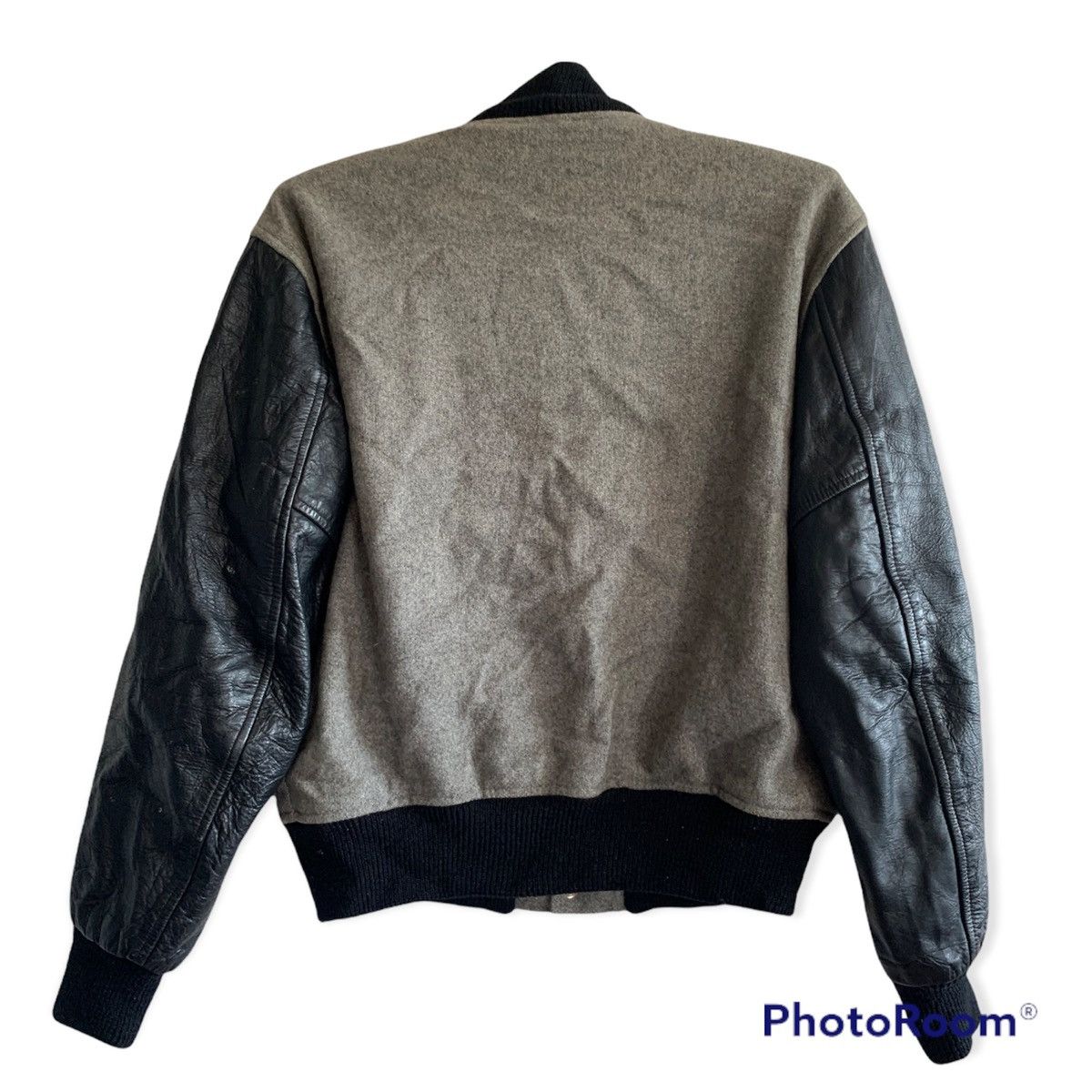 Vintage Vintage Varsity Leather Sleeve Jacket Size US S / EU 44-46 / 1 - 15 Thumbnail