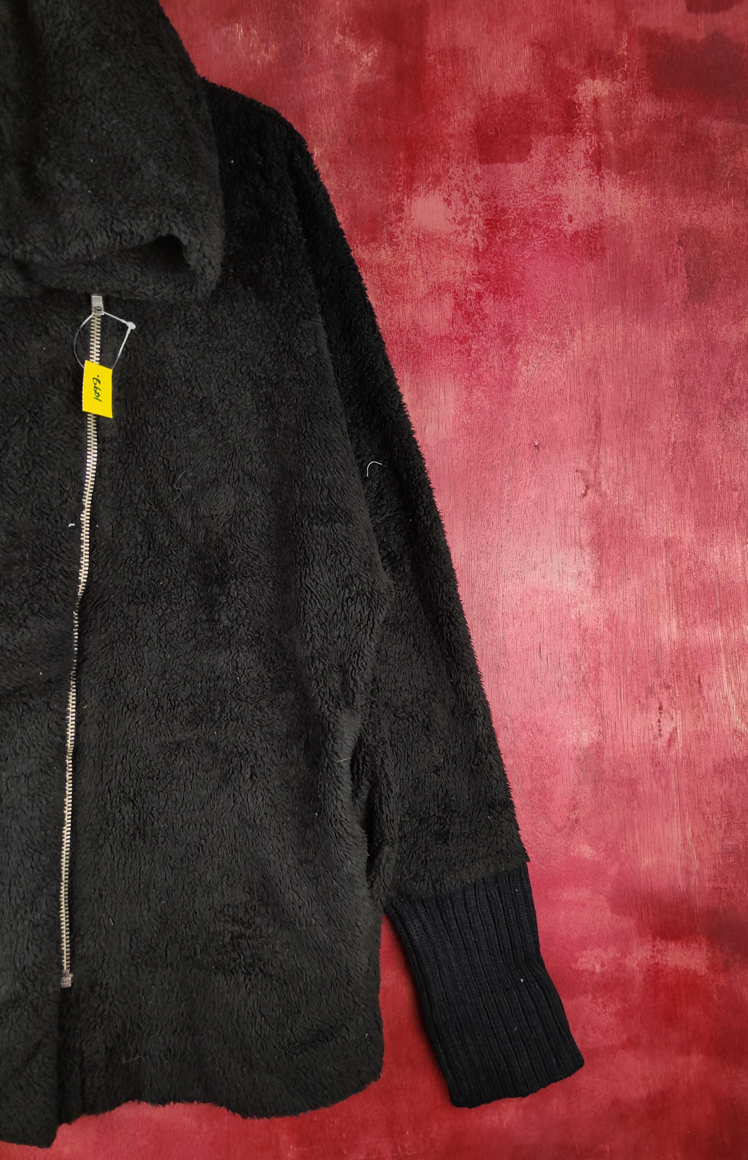 Japanese Brand DLS Jeanasis fleece Black Shag Shaggy Fur Knitwear #BB601 Size US L / EU 52-54 / 3 - 5 Thumbnail