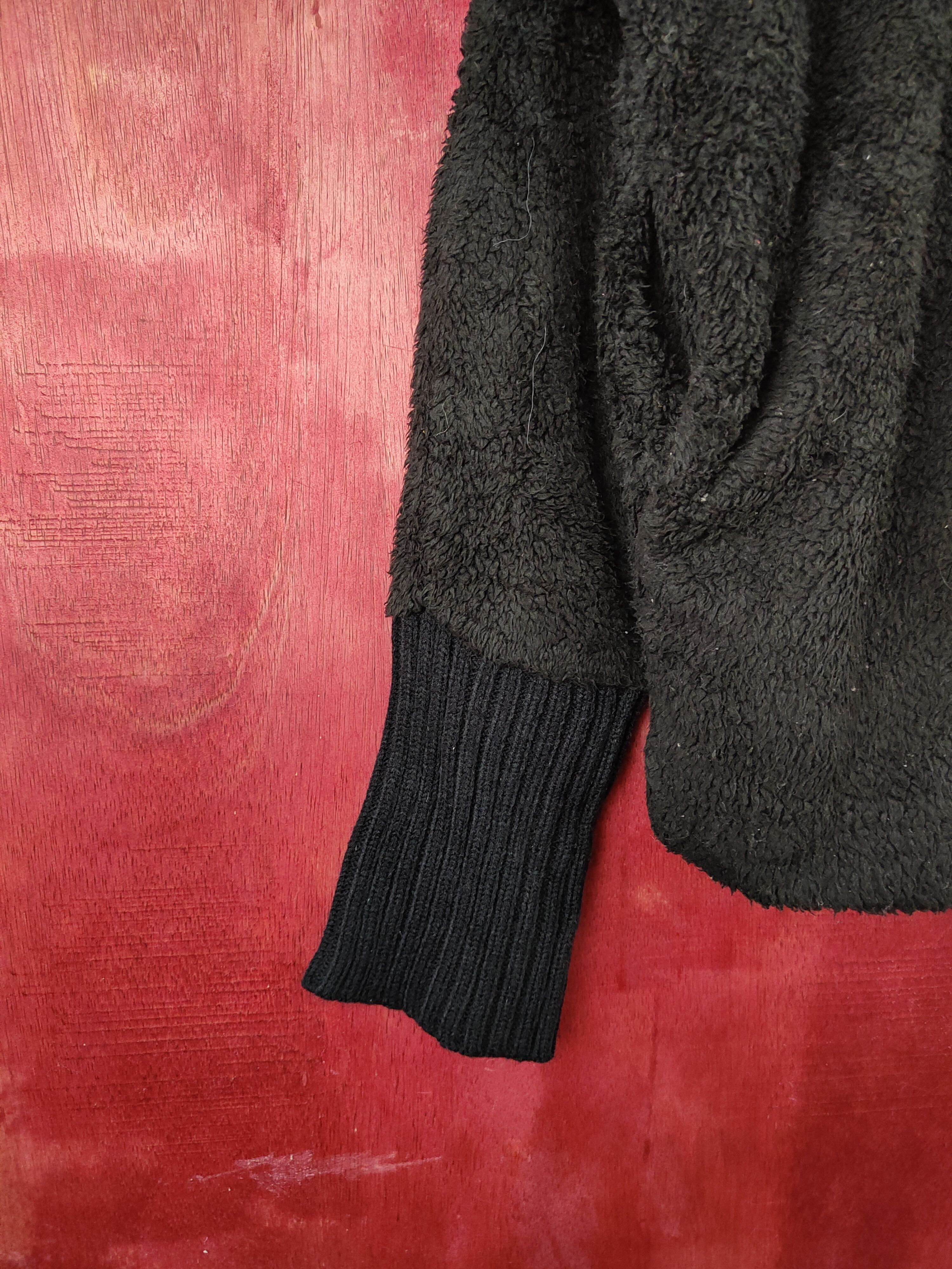 Japanese Brand DLS Jeanasis fleece Black Shag Shaggy Fur Knitwear #BB601 Size US L / EU 52-54 / 3 - 4 Thumbnail