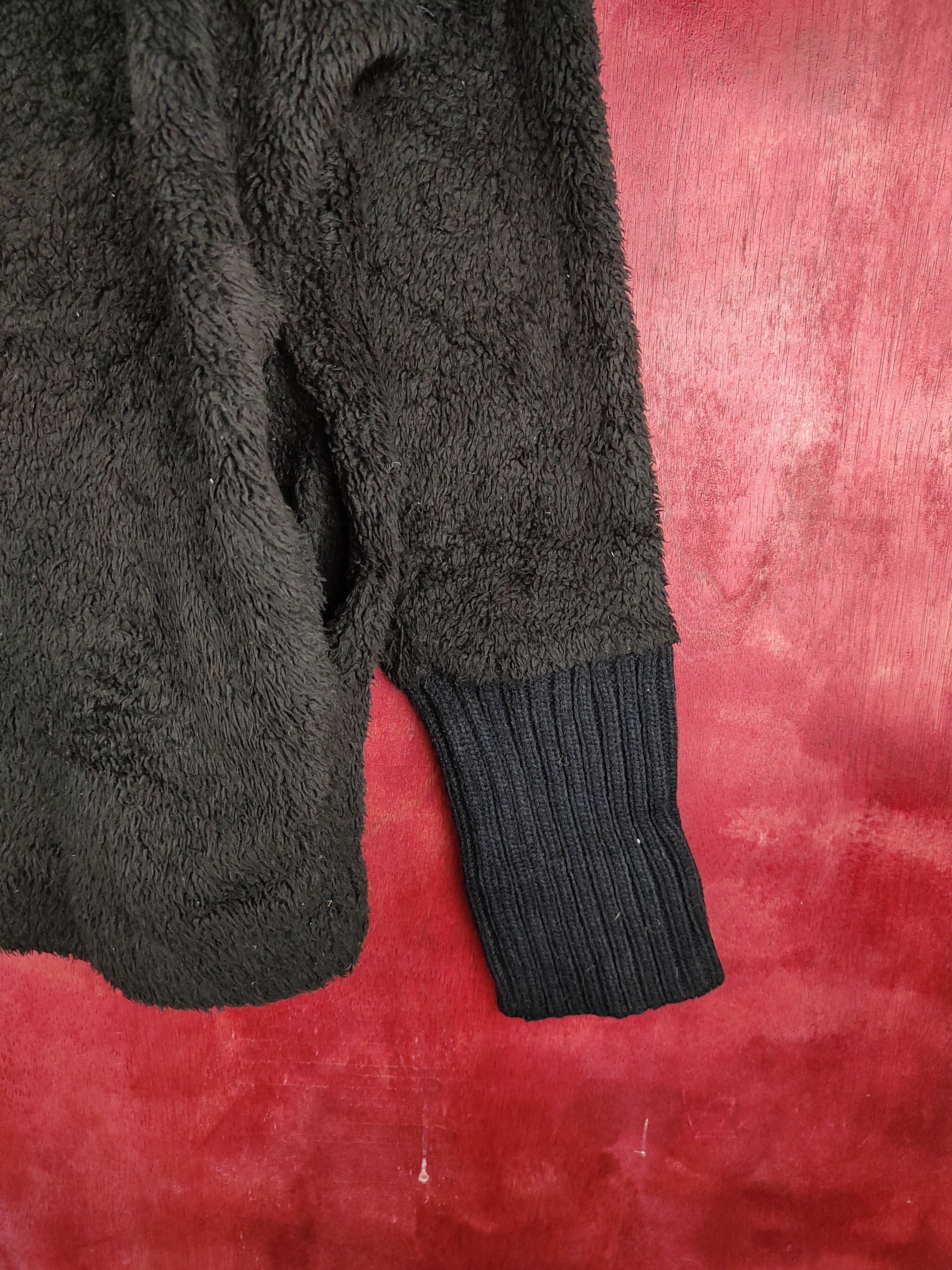 Japanese Brand DLS Jeanasis fleece Black Shag Shaggy Fur Knitwear #BB601 Size US L / EU 52-54 / 3 - 6 Thumbnail