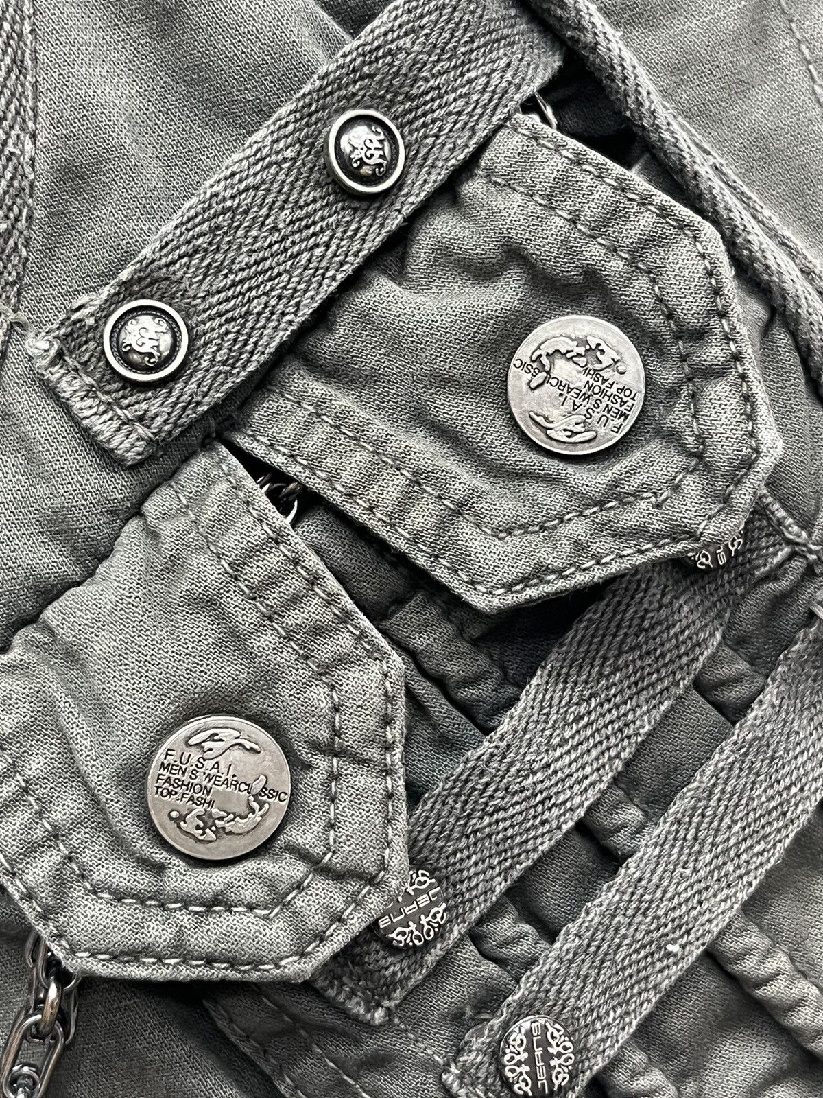FUSAI 🔥FYE🔥FUSAI Japan Bondage Insane Multipocket Cargo Pants Size US 35 - 4 Thumbnail