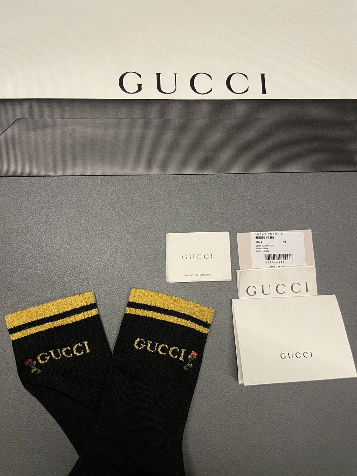 Gucci Brand NEW Super Runway Limited Edition Embroidery Logo Socks Size ONE SIZE - 15 Thumbnail