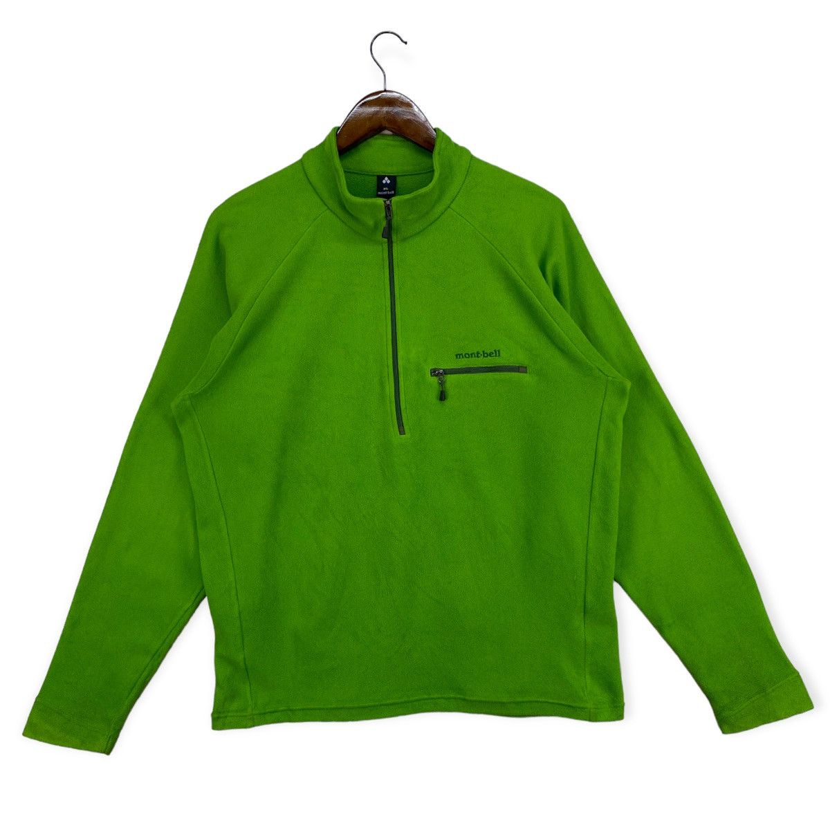 image of Montbell Chameece Quarter Zipper in Green, Men's (Size XL)