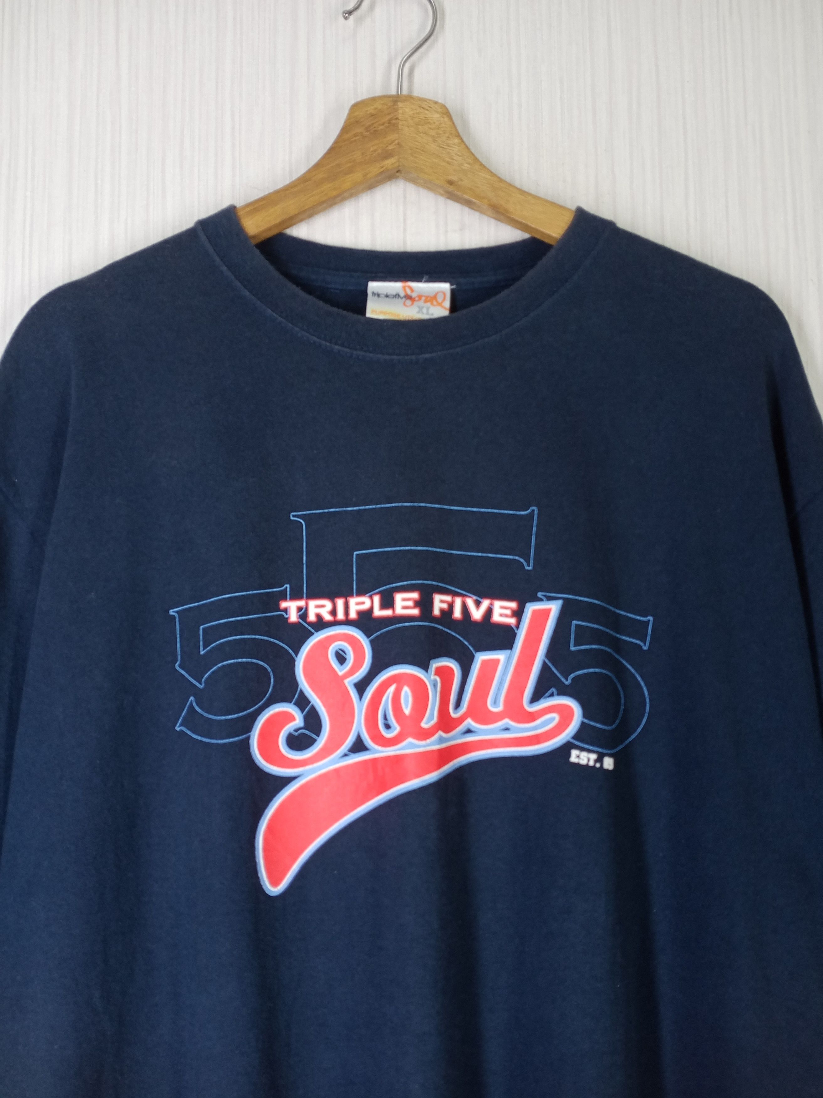 Triple 5 Soul × Vintage Rare Vintage Triple 5 Soul Big Logo Tshirt Size US XL / EU 56 / 4 - 2 Thumbnail