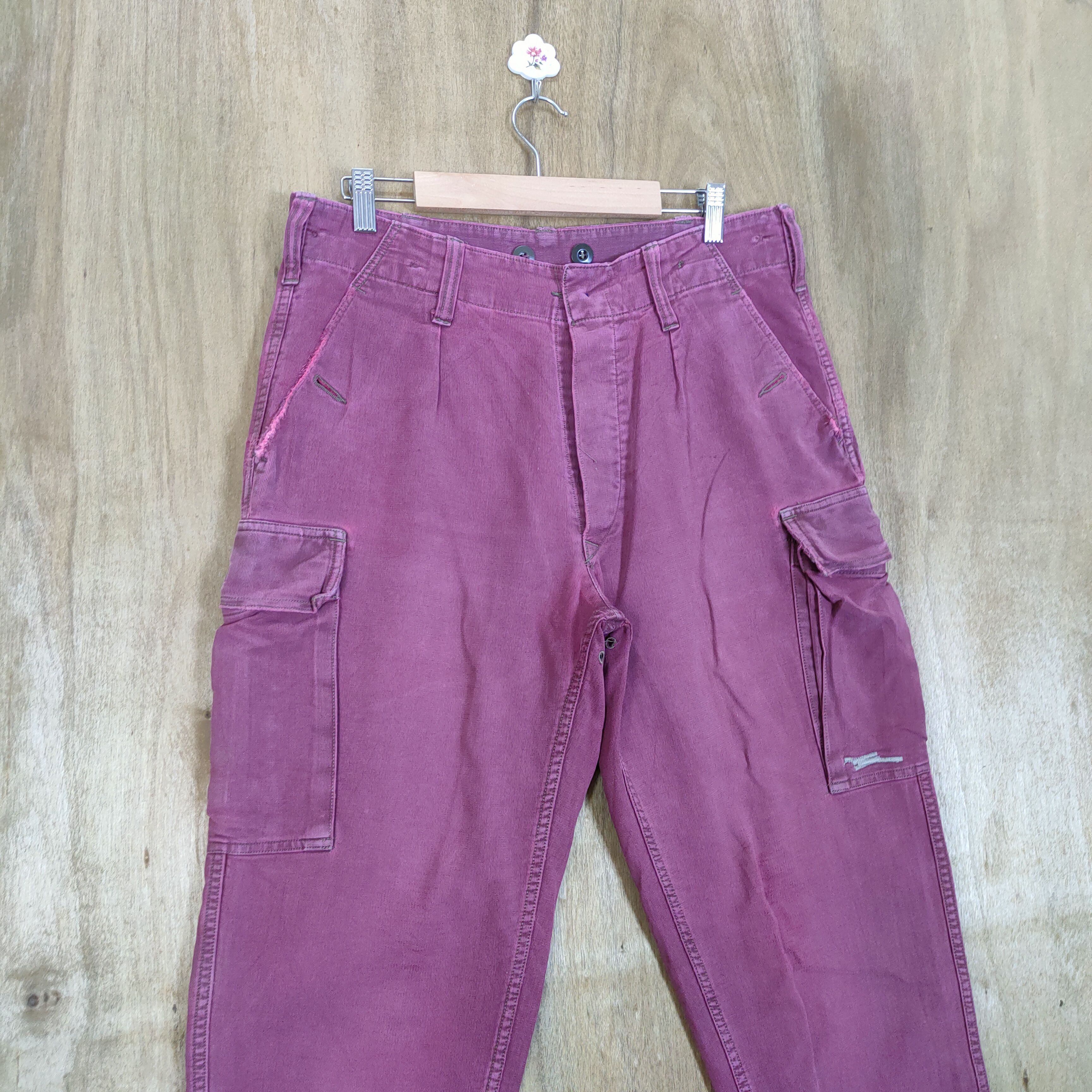 Japanese Brand VINTAGE MARQUARAT SCHULZ FADED CARGO PANTS Size US 32 / EU 48 - 4 Thumbnail