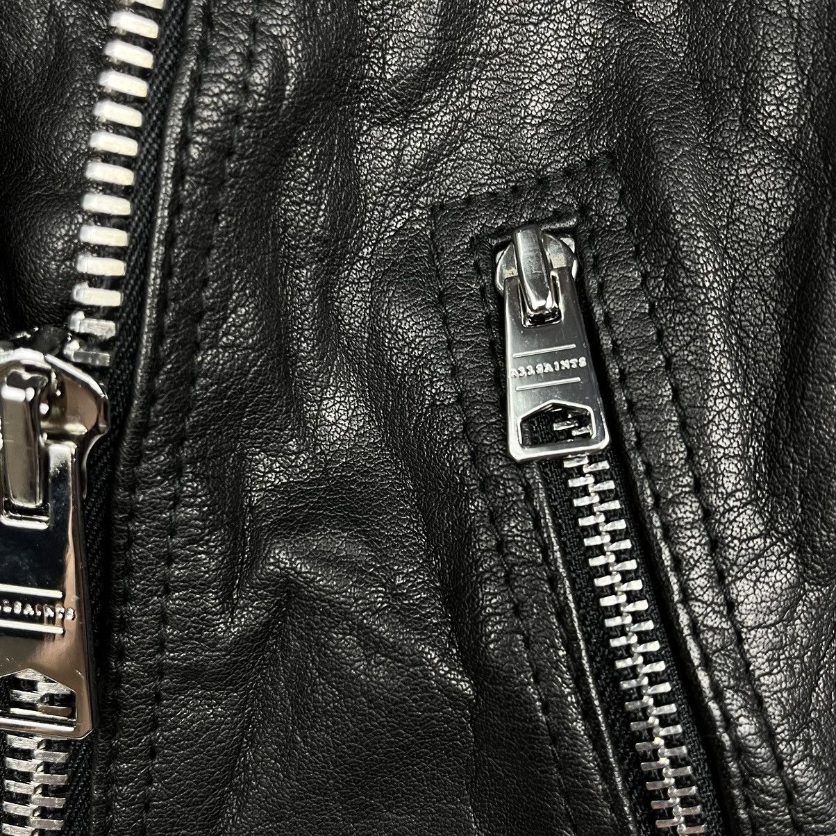Allsaints Last Drop❗️ Allsaint Leather Jacket Sheepskin Collar Size US XS / EU 42 / 0 - 13 Thumbnail