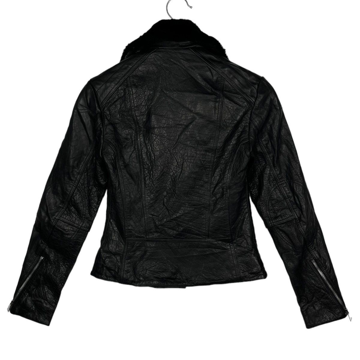 Allsaints Last Drop❗️ Allsaint Leather Jacket Sheepskin Collar Size US XS / EU 42 / 0 - 8 Thumbnail