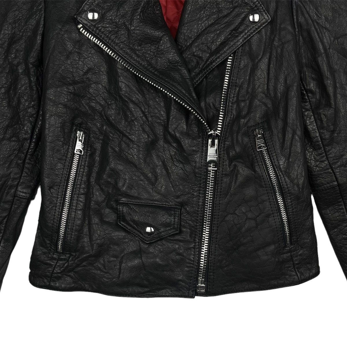 Allsaints Last Drop❗️ Allsaint Leather Jacket Sheepskin Collar Size US XS / EU 42 / 0 - 3 Thumbnail