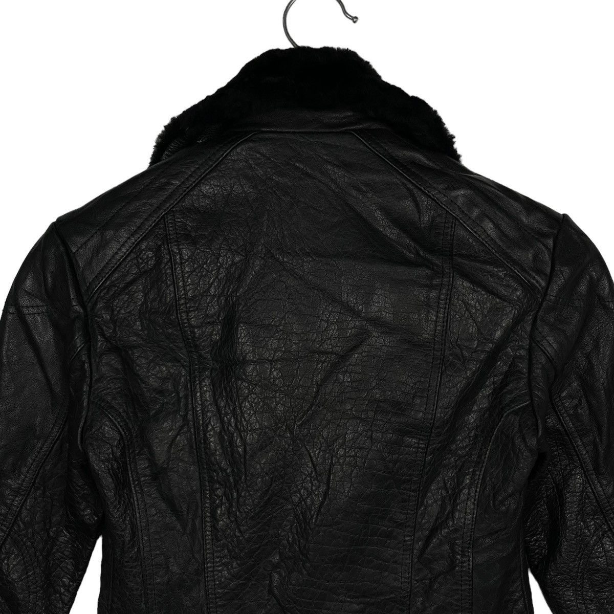 Allsaints Last Drop❗️ Allsaint Leather Jacket Sheepskin Collar Size US XS / EU 42 / 0 - 9 Thumbnail