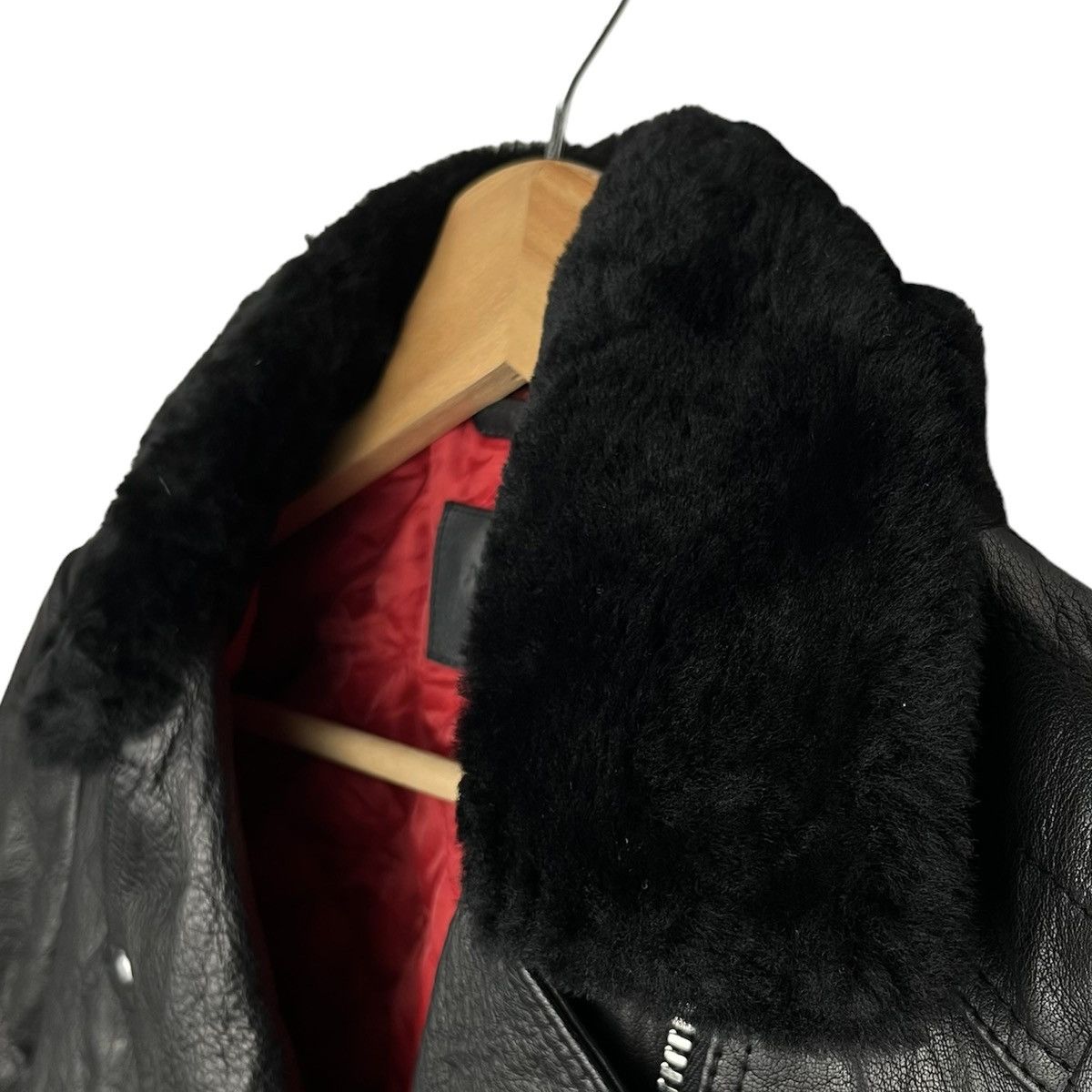 Allsaints Last Drop❗️ Allsaint Leather Jacket Sheepskin Collar Size US XS / EU 42 / 0 - 5 Thumbnail