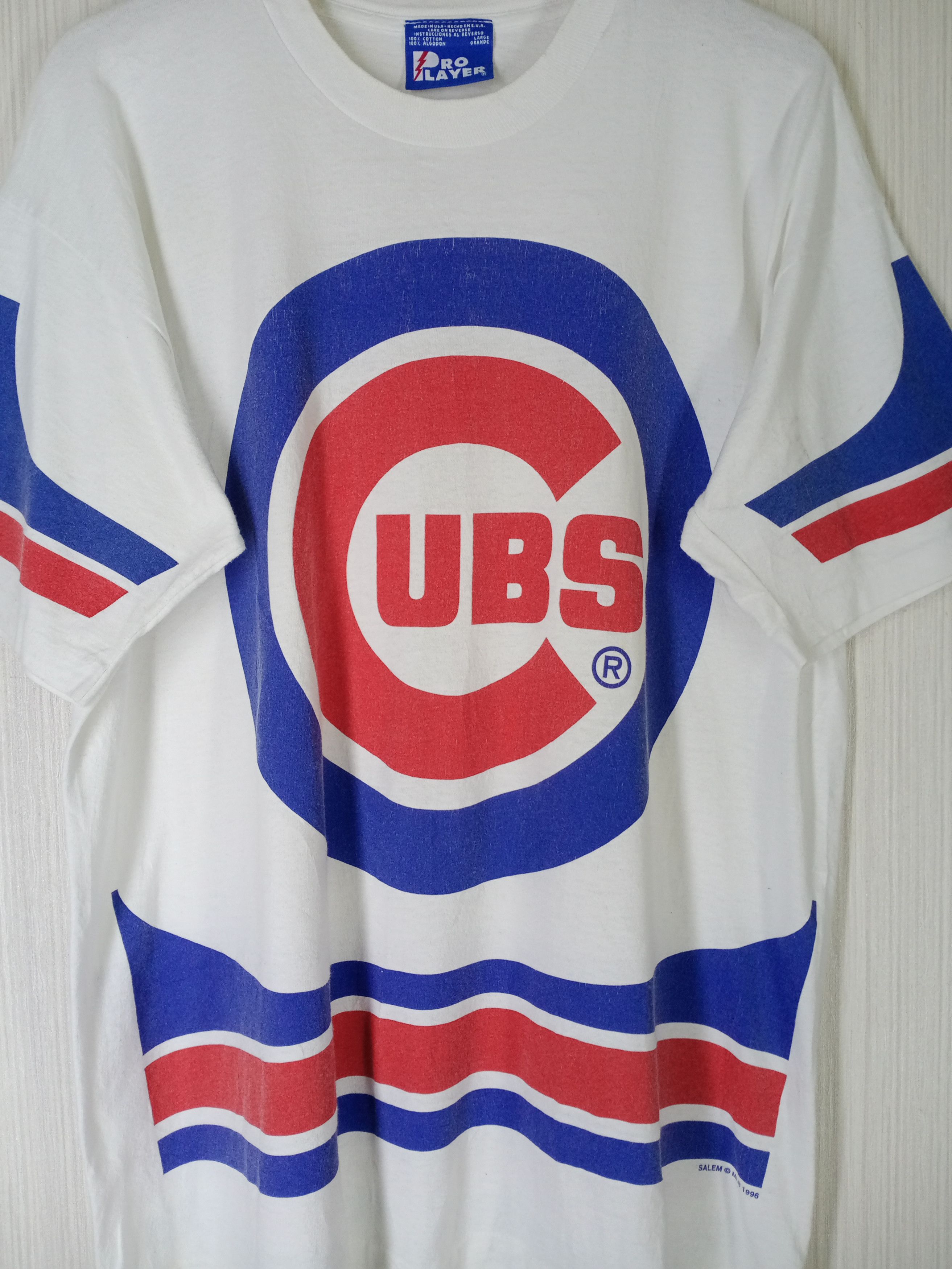 MLB Rare Vintage 1996 Chicago Cubs Overprint Tshirt Size US L / EU 52-54 / 3 - 3 Thumbnail