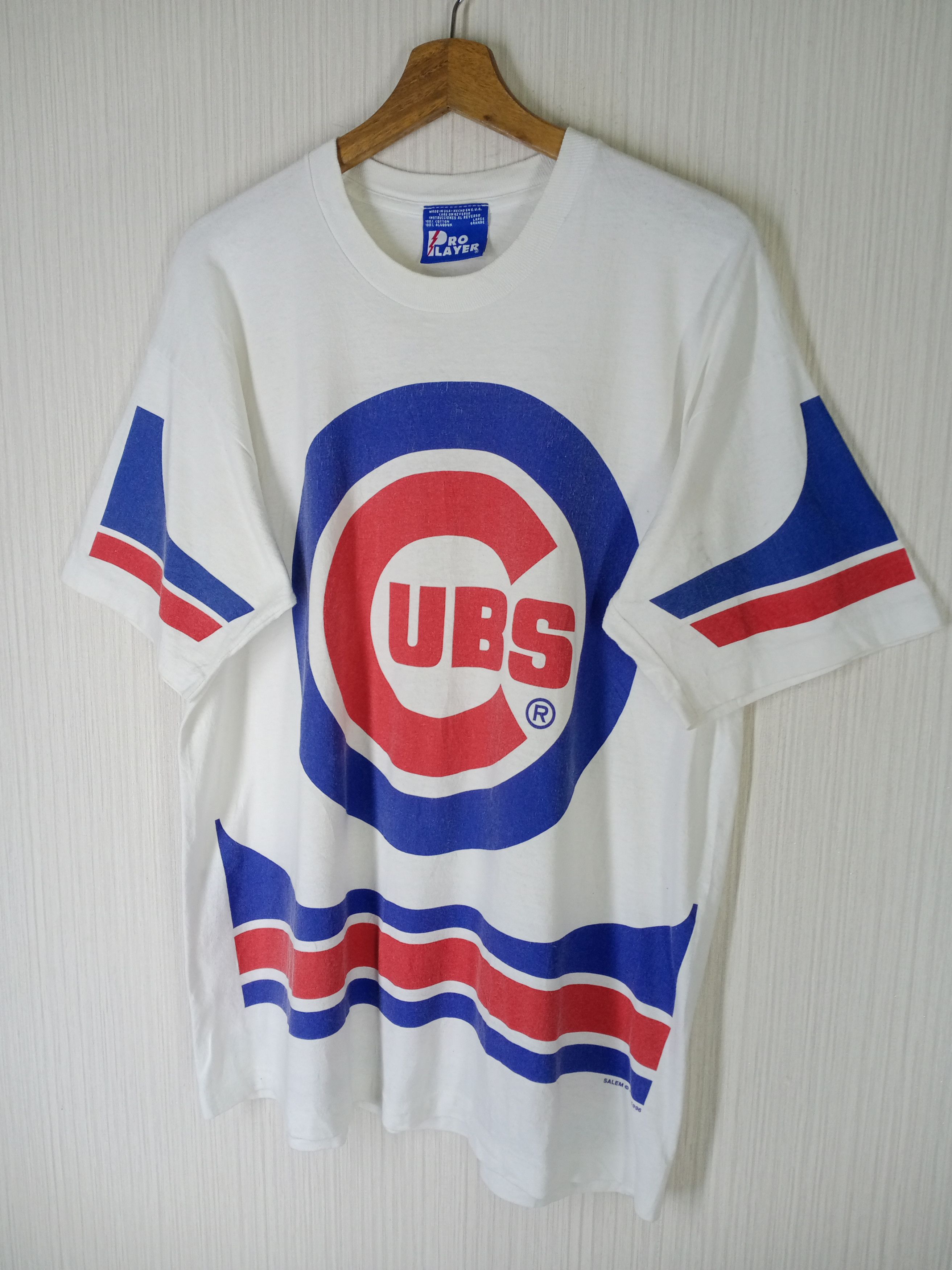 MLB Rare Vintage 1996 Chicago Cubs Overprint Tshirt Size US L / EU 52-54 / 3 - 4 Thumbnail