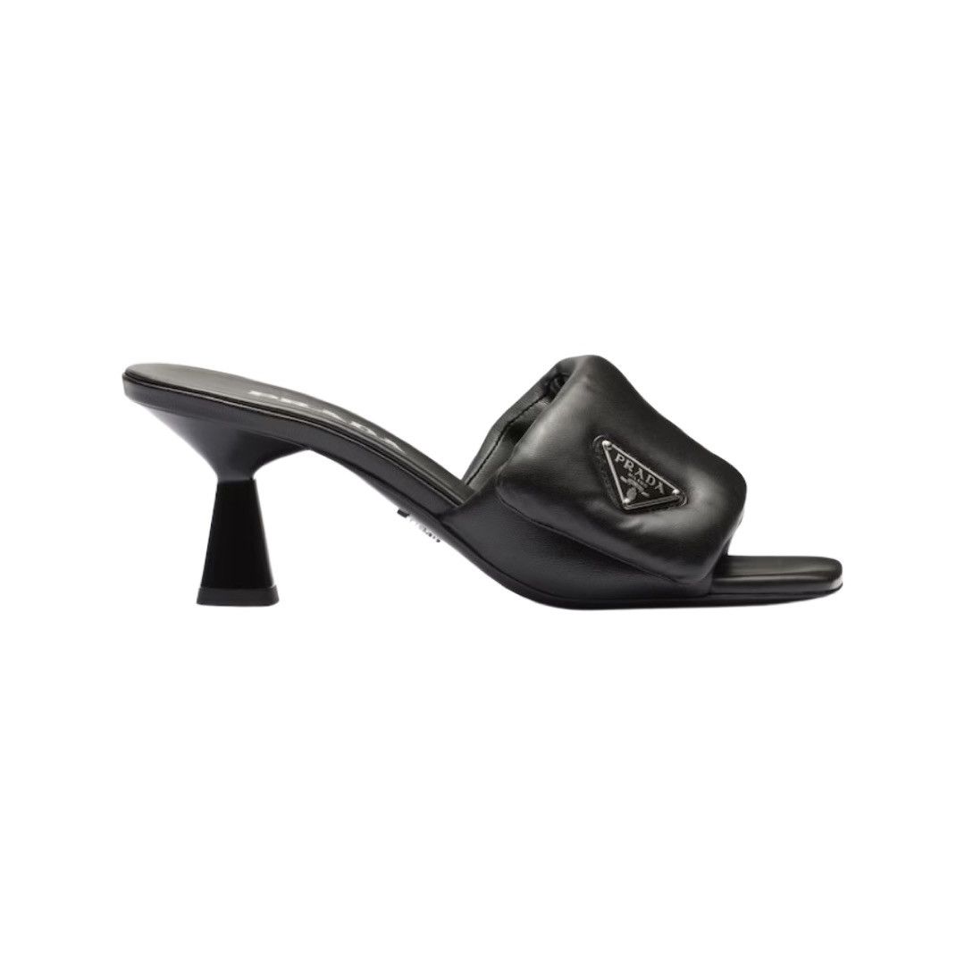 Prada Logo Soft padded nappa sandals